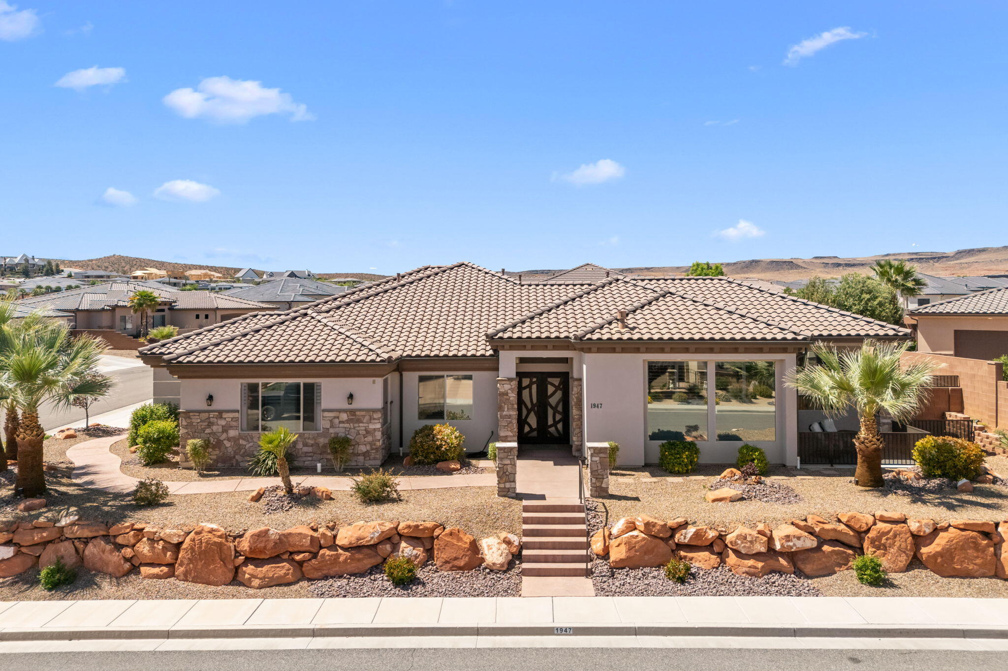 Experience the perfect blend of architectural elegance and functional design in this stunning custom-built masterpiece. 

Situated on a corner lot in Green Springs, this home is meticulously crafted to capture breathtaking, views while providing the high-end finishes and practical space today's homeowners demand.

Make a lasting impression from the moment guests arrive. The two-tone stucco exterior is anchored by magnificent custom iron doors that open into a home defined by volume and light.

With oversized windows and designer shutters one can capture the magnificent views, and determine amount of natural lighting in the home. 

This home includes tall ceilings and intricate crown molding throughout that create an atmosphere of sophisticated luxury. Designer lighting,+ fully wired for extra lighting to highlight the custom finishes and provide the perfect evening ambiance. 

Tons of storage as well as an oversized 3 car garage that is deep enough for full sized vehicles + workspace.

 Enjoy a seamless transition with all appliances included making this home truly move in ready.