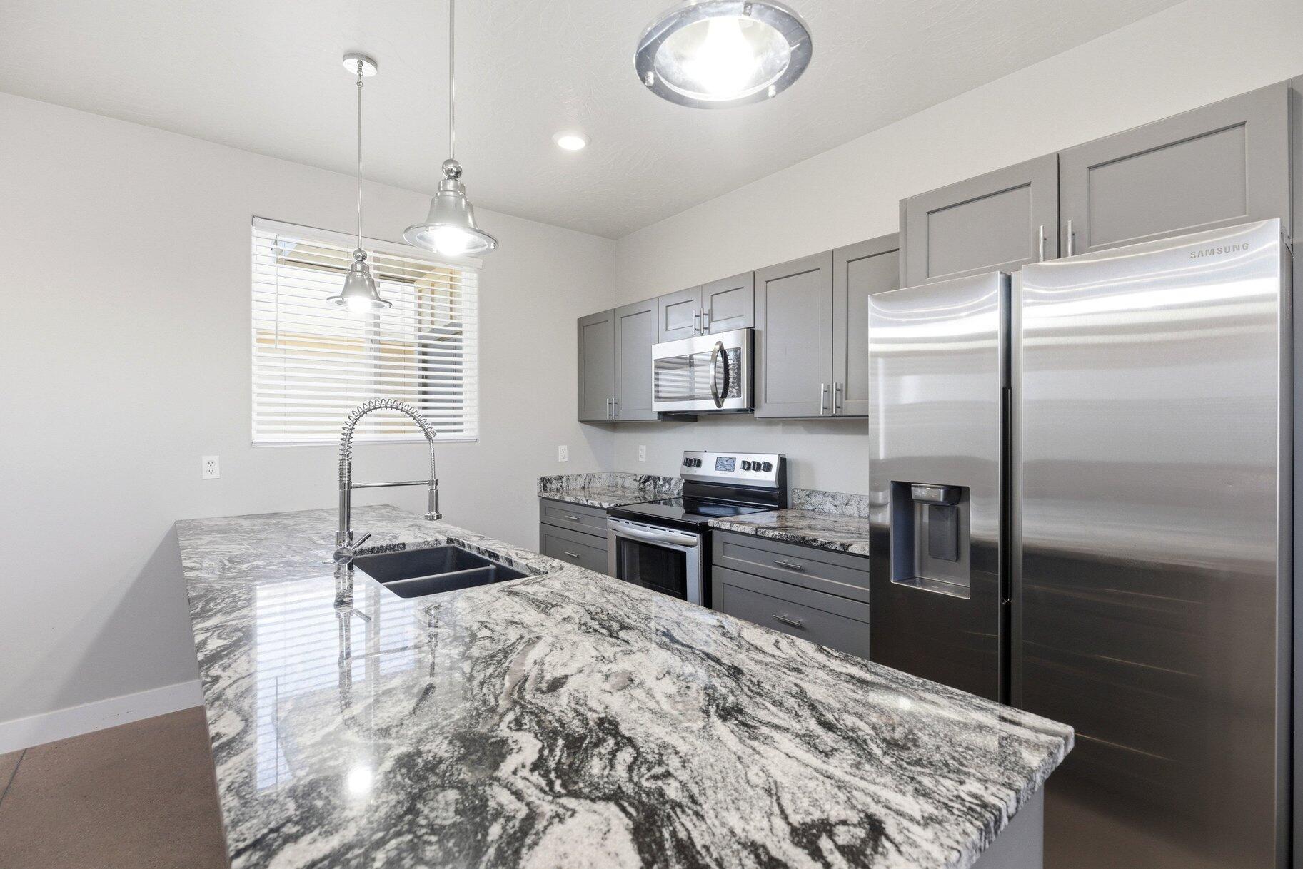 Modern Single Family Home with easy access to HWY 7&9! Two large Bedrooms on opposite side of home. Mst Bed has Barn door to Mst tile bath. W&D hookup in well designed Walk-In Closet. 2nd Bedroom has W&D hookup also. Main bath w/walk-in tile shower/glass panels. Spacious Living and Modern Kitchen area for your Entertaining. Granite throughout, Stained Concrete Flooring. Tons of upgrades. Stick built home on own lot. Owner/Agent.