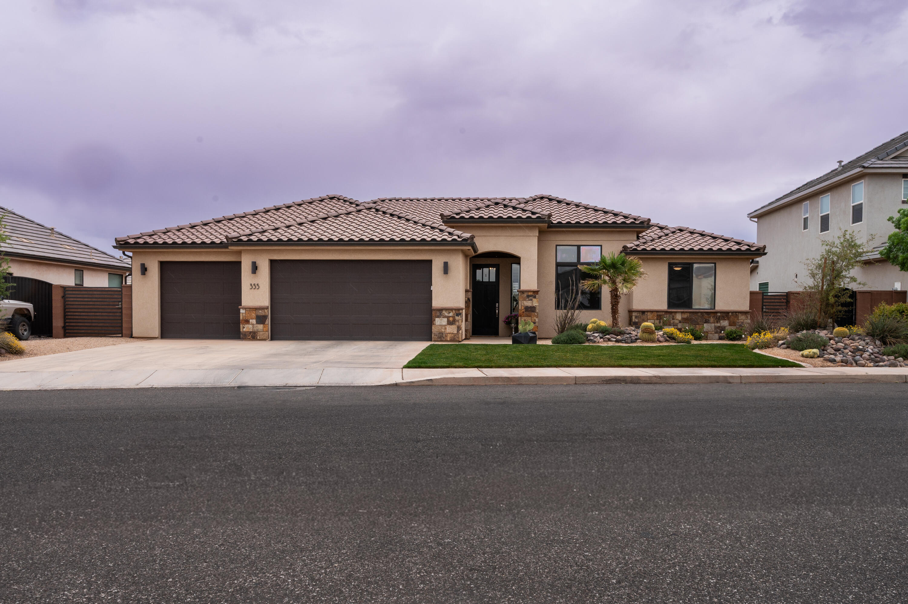 This beautiful single story home is just over 2,000 sqft, is ideally located in an established family friendly neighborhood with no HOA!  It is also located in a great school district and close to Treasure Valley Park. Featuring 3 bedrooms and an Office (or 4th bedroom), this property is ideal for a growing family or those in need of a home office. As you enter, you are greeted by beautiful wood floors and an open-concept layout with the primary bedroom tucked away for privacy. The home features 12-foot ceilings in the entry, office, and great room, creating an airy atmosphere complemented by large windows and abundant natural light. The 2.5 bathrooms and kitchen are elegantly finished with quartz countertops, adding a luxury feel to the space. The spacious backyard offers ample room for gardening and play as well as a large covered patio great for bbqs and entertaining. Garden boxes included with sale of home as well as the Garage locker storage.
Key features and upgrades include:
Tall kitchen cabinets to the ceiling, Motorized blinds, Water softener,Hardwood floors throughout,
Professional landscaping in both the front and back yards, Electric vehicle charging plug in the garage and much more! This is a well maintained home you won't want to miss!
All information is deemed reliable but not guaranteed. Buyer and buyers agent to verify all info herein.