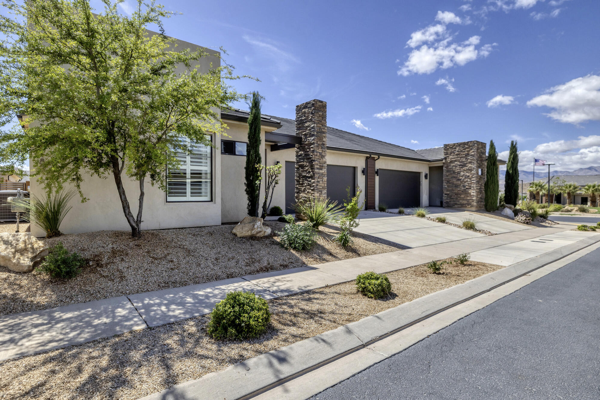 New carpet and all all touched up ready for new owner. This home served as the design center for SunRiver Villas so it has never been lived in. Great South Backyard with views to the West and nice Water Feature. The Agnes floor plan features an oversized two car garage and big kitchen and laundry room with a full size office and 2 full bedrooms.  This home has many upgrades you would not find in a similar priced home because it was a show room for the community. The Hoa includes front yard landscaping, full access to the amenity including SunRiver Golf Course and home owners insurance on the structure.