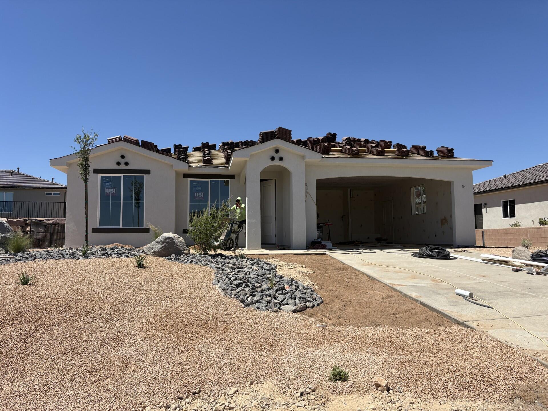 Welcome to your desert sanctuary located in beautiful Salarno Hills of Divario. Meet our Cliffrose plan, showcasing an open concept layout with a flex room off the entry way creating a perfect home office. Located in one of Southern Utah's most sought after communities, you'll enjoy easy access to hiking, biking trails, golf courses and downtown amenities all while enjoying the peace and privacy of your own desert oasis. Home is scheduled to be complete and move-in ready in June. All Visionary Homes are built with 2x6 framing and R-50/R-19 insulation for extra heat-cooling efficiency. Call Matt to schedule your private showing and ASK ABOUT OUR PREFERRED LENDER INCENTIVE.
