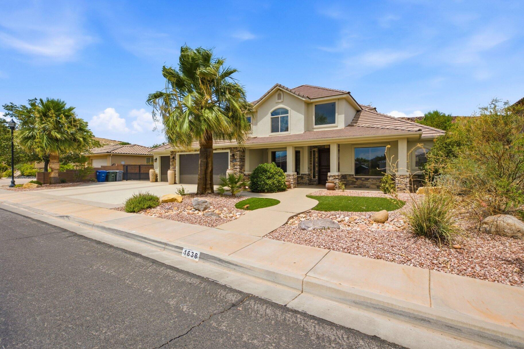 Welcome to this southwestern style home in a well-established Bloomington Country Club Golf Course neighborhood. This 4 bedroom, 3.5 bathroom, 3,172 sq foot home features granite countertops, GE Profile Appliances, an office with built-ins, and a large loft area with views of mountains and the Arizona strip. The home boasts a three-car garage with extra depth (894 SqFt), detached fully finished and insulated shed, and a RV pad that could fit all of your outdoor toys in addition to a covered back patio with a built-in gas grill where you can relax after a day of outdoor adventure. The landscaping provides the perfect habitat for hummingbirds and year-round flowers. Some of the recent renovations include paint on the concrete driveway, new exterior paint, and interior paint in the last few years.

The home is a quick hop on your bike from the Bearclaw Poppy Navajo Mountain Biking trail system, and access to tens of thousands of open land perfect for all of your desert sand toys. It is also a short drive to the sheer massive cliff walls of Zion National Park, the hoodoos of Bryce Canyon National park, or the North Rim of The Grand Canyon. There is no place like it. Enjoy nearby hiking, biking, and outdoor adventures or any of the 4 amazing large reservoirs and thousands of recreational public acres for the adventurous at heart. The region is also known for its internationally renowned golf courses that recently hosted the PGA tournament and will soon host the LPGA. Saint George is also the host for many events such as Red Bull Rampage, the Saint George Marathon, PGA and LPGA Championships at Black Desert Resort.

All information provided is reliable but not guaranteed. The buyer is responsible for verifying all listing details, including square footage and acreage, to their own satisfaction.