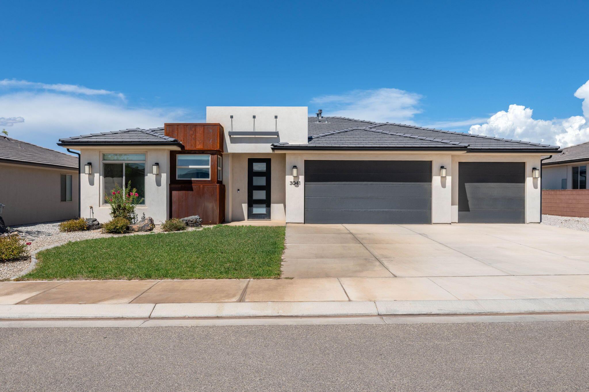 This home is located in Desert Canyon community. It offers 2 BR's with walk in closet in primary room. 2 full bathrooms, A huge office/den that can be a 3rd BR if closet is added. Lets talk about the garage! The 3rd car side is Tandem, It goes the whole length of the home! HOA includes Pool & Pickleball court. Window coverings auto blinds in primary, Dixie Power, LVP wood floors & Huge Pantry. VA Loan can be assumed at a very low interest rate!! Don't miss out on this opportunity!