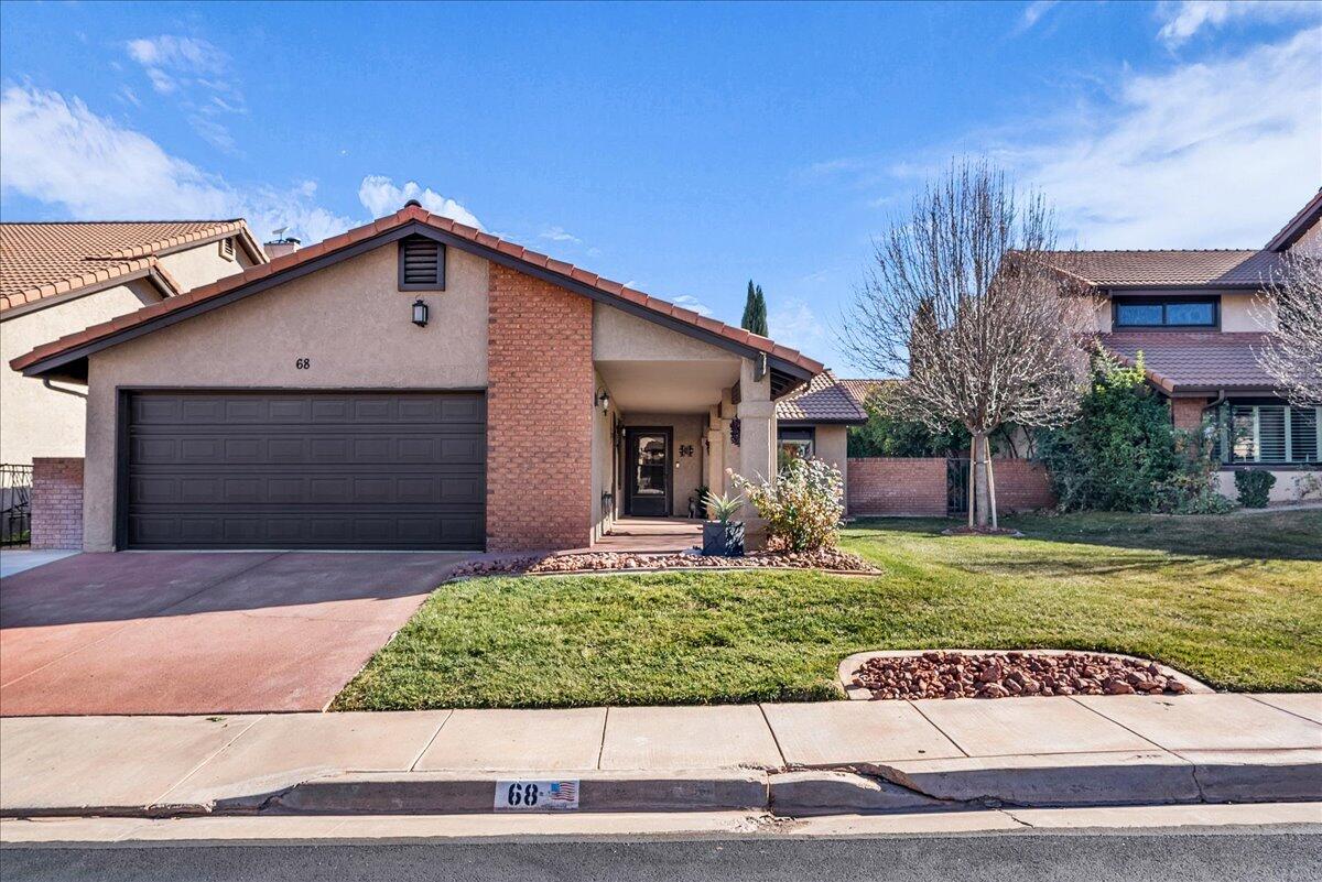 Beautifully updated 2-bedroom, 1.5-bath home with extensive renovations completed within the last five years. Updates include a fully remodeled kitchen with new cabinetry, granite countertops, updated backsplash, new flooring, and modern lighting throughout. Both bathrooms have been remodeled with new vanities and showers. Additional improvements include new windows (excluding kitchen window), new French doors, new plumbing pipes, new light fixtures (excluding entry and hall), fresh interior and exterior paint, and new flooring and carpet throughout. Major system upgrades include a new furnace, HVAC, water heater, water softener, and garbage disposal. Two new awnings have been added at the back of the home. With a full-price offer, all furniture, TVs, and outdoor plants are included (excluding personal décor items). A truly turnkey home with thoughtful upgrades throughout. Buyer to verify all information.