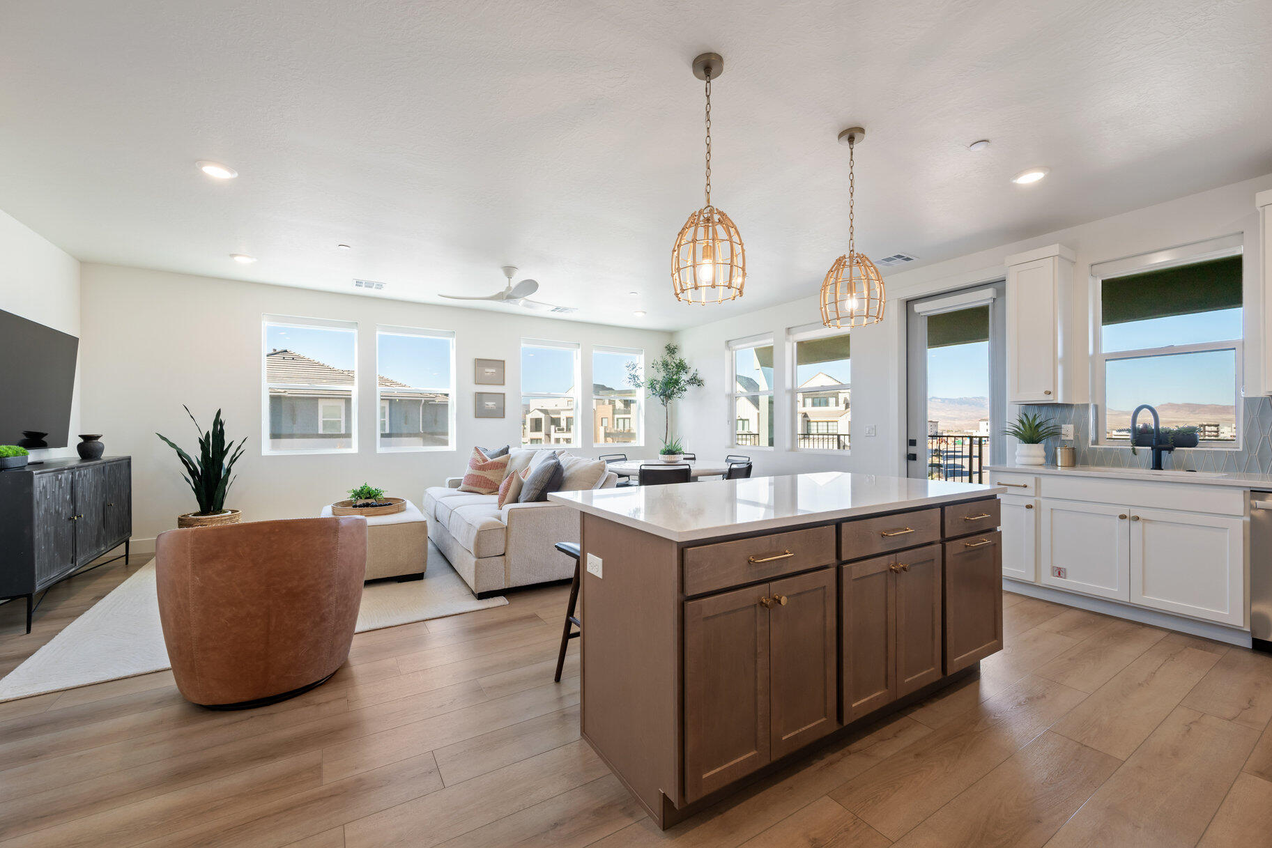 Fully furnished and completely rental-ready, this spectacular corner-unit condo is located in the highly sought-after Desert Color Resort community! This 3-bedroom, 2-bath unit offers abundant natural light, expansive windows, and an open, airy floor plan. Start your day with coffee and end it with breathtaking sunsets on the spacious covered patio.

Enjoy the convenience of a 2-car garage and a prime location within steps of Desert Color's premier amenities, including the breathtaking 2.5-acre lagoon with white sandy beaches, paddleboarding, kayaking, heated pools, hot tubs, pickleball courts, parks, and miles of scenic walking trails. Desert Color truly offers the ultimate Southern Utah resort lifestyle.

This turnkey property is ideal as a primary residence, vacation getaway, or income-producing rental.

Ask about our preferred lender credit - get 1% of the loan amount (up to $5,000) back to help with closing costs, lender fees, or rate buy-downs.

Rental history and financials available upon request.