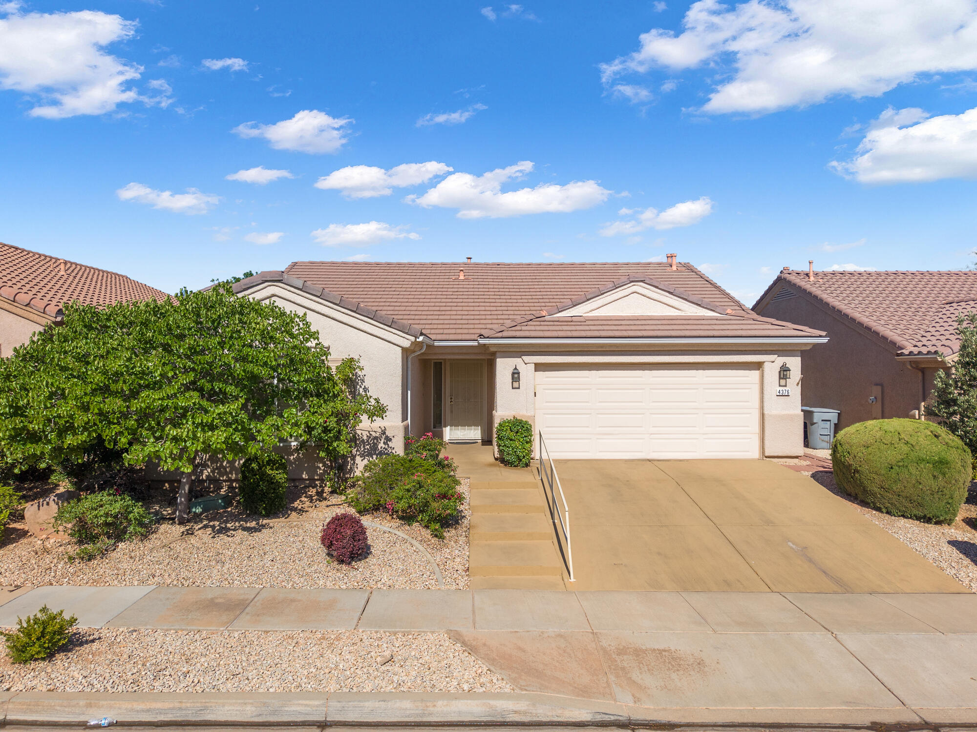 Welcome to this charming 2-bedroom, 2-bathroom single-family home located in the highly desirable SunRiver community, one of Southern Utah's premier active 55+ neighborhoods.  Whether you're searching for a full-time residence or the perfect seasonal retreat, this home offers comfort, convenience, and an exceptional lifestyle.   Thoughtfully designed with natural light and functional living spaces perfect for entertaining or relaxing.  SunRiver is renowned for its outstanding amenities, including a championship golf course, impressive clubhouse, fitness center, walking trails, pickleball courts, and a vibrant calendar of community activities designed to help you enjoy every day to the fullest. Adding to the convenience, new shopping, dining, and everyday services are located just outside the community.  Inside, you'll find a home that truly shows pride of ownership, featuring brand-new carpet and a well-cared-for interior that is move-in ready. Step outside to enjoy the peaceful backyard, an ideal setting for relaxing mornings and quiet evenings.  Don't miss this opportunity to enjoy low-maintenance living in one of the area's most sought-after active adult communities.
