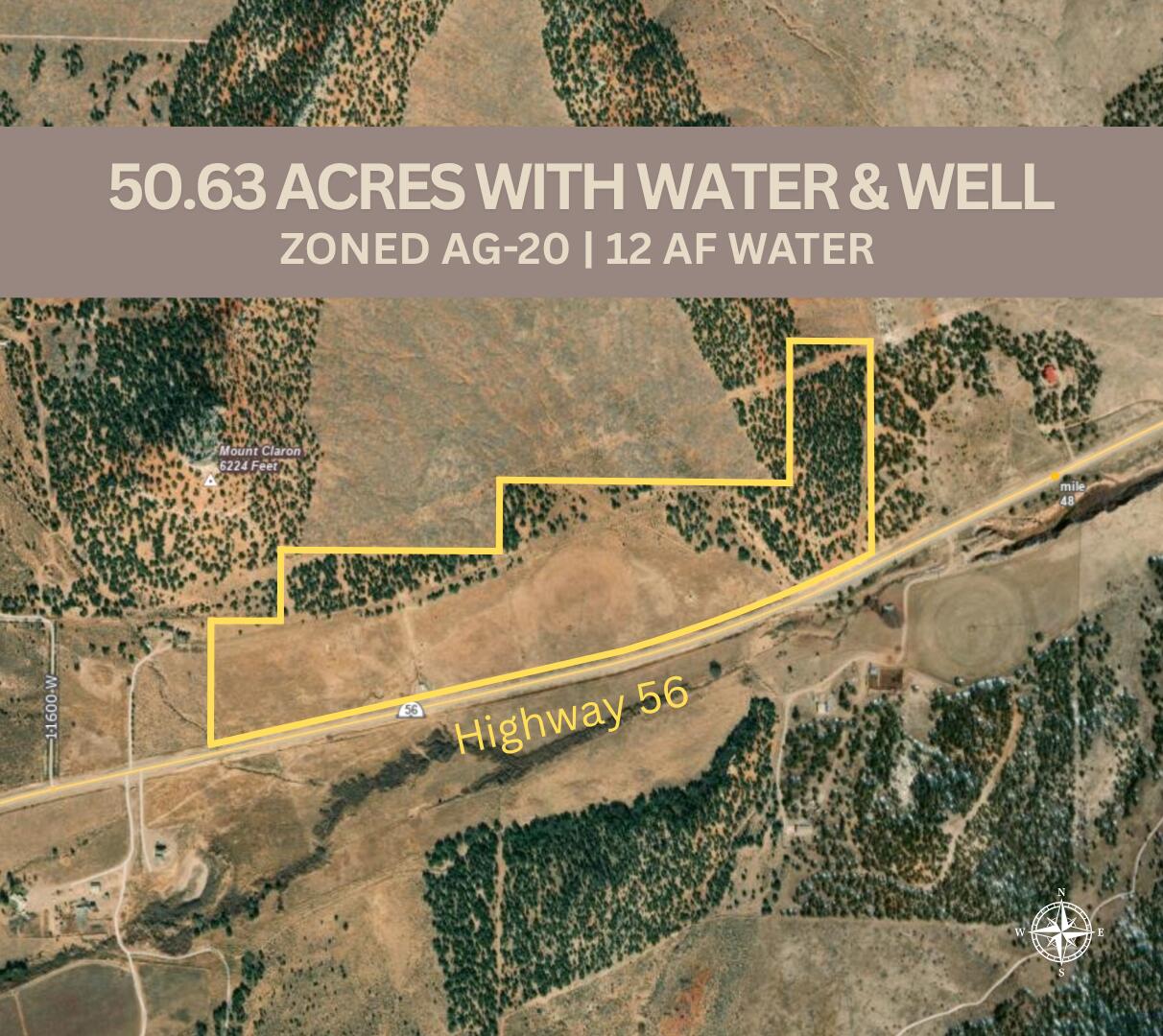This is an exceptional opportunity to own 50.63 acres of prime real estate, perfectly situated just off Hwy 56 for easy access and convenience, all while offering the serenity and beauty of Southern Utah. The potential here is limitless — whether you're envisioning a thriving ranch, a picturesque country retreat, or a productive agricultural operation, this property has the foundation to make it happen. With 12 acre-feet of water rights and a well already in place, this land is fully equipped for irrigation, including a pivot irrigation system that can easily cover 3 acres — ideal for cultivating crops or maintaining lush pastures. Power is already connected, and the entire property is fenced and cross-fenced, making it ready for livestock or any agricultural endeavors you have in mind.

The landscape is absolutely breathtaking, offering sweeping views of the surrounding area. There's even a secluded area perfect for building your dream home, with panoramic views that will showcase every sunset and offer stargazing nights like you've never experienced before.

The location is unbeatableright off Hwy 56, ensuring quick and easy access to town and everything you need, while still offering the peace and privacy of country living. Opportunities like this don't come around often, so don't miss your chance to turn your vision into reality on this exceptional Southern Utah property!

This truly is the ultimate canvas for creating something extraordinary.