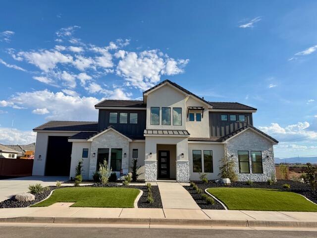 Welcome to this stunning 6-bedroom, 4-bathroom home designed with space, style, and functionality in mind. One of the bedrooms is perfectly suited for a private home office, while the expansive upstairs living area features a convenient kitchenette and a huge family room--ideal for entertaining, guests, or multi-generational living.

The luxurious primary suite offers a spa-inspired bathroom complete with a freestanding soaking tub, an oversized walk-in shower with dual shower heads, and beautiful finishes throughout.

The chef's kitchen is sure to impress with floor-to-ceiling cabinetry, elegant quartz countertops, and plenty of storage and workspace. A dedicated pool bathroom with exterior access makes it easy to add the backyard oasis of your dreams, with ample room for a future pool.

Car enthusiasts and outdoor adventurers will love the massive RV garage with plenty of room for vehicles, toys, and storage. The low-maintenance yard features artificial turf, providing year-round curb appeal with minimal upkeep.

This exceptional home truly offers the perfect combination of luxury, comfort, and versatility. Please call to schedule your private showing today!