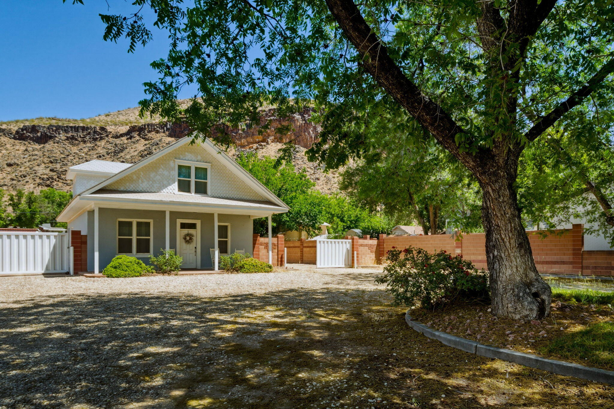GENERAL COMMERCIAL (GC) zoning. Pro-RV setup, fully gated huge backyard with plenty of secure room for RV, trailer, and toys. This 1916 residence stands as a beautiful testement to the early pioneer heritage. Recognized as the Frank & Sarah Petty home.