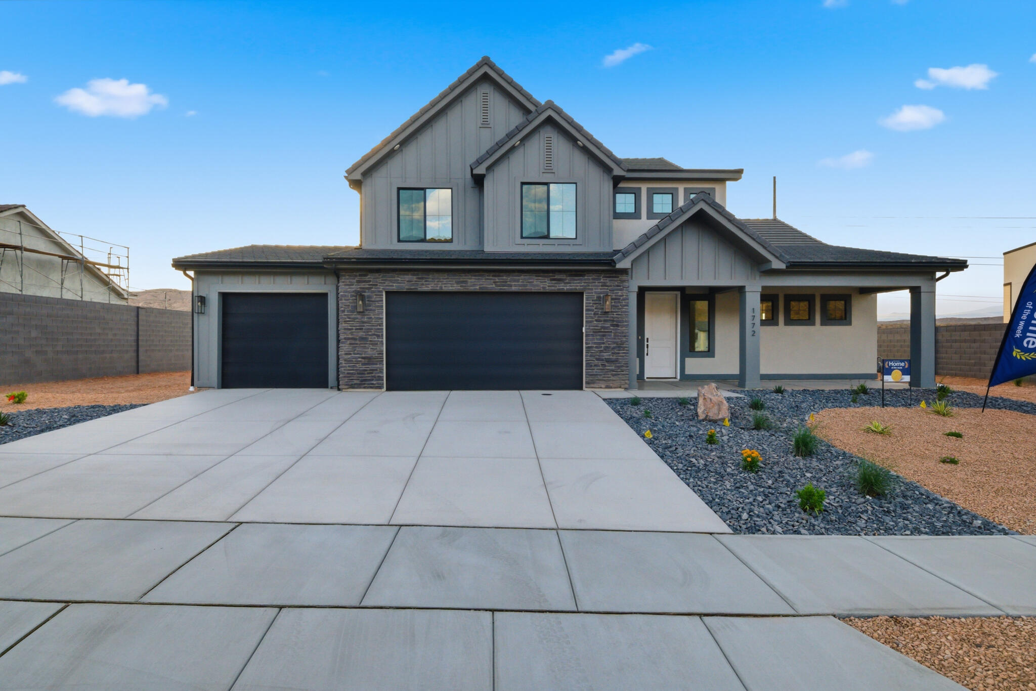 This home features the head-turning, Providence floorplan! Now being built in the beautiful Long Valley neighborhood with a 3-car Garage to make your own!! A bright, airy great room sets this home apart and makes it a welcoming gathering space for you and your loved ones, with a tall bank of great room windows that flood the open concept living space with natural light. The adjacent chef's kitchen includes a breakfast bar and plenty of quartz-topped counter space, plus a generous pantry and stainless-steel appliances. Recessed lighting, large dining nook windows, and sliding glass doors out to your spacious backyard make the space even brighter, while a handsome gas fireplace makes the room extra inviting. The first floor is home to the primary bedroom, an inviting retreat with an en-suite bathroom offering a soaking tub, standing shower, private water closet, and double vanity. The spacious, window-lit walk-in closet, one of our largest, also features washer and dryer hookups for added convenience. Upstairs there are three additional bedrooms--bright, airy, and each with a walk-in closet of their own. They share a well-appointed full bath with enough vanity space to go around. A laundry room and flex space overlooking the great room rounds out the top floor. Pictures are of a model of similar floor plan, actual finishes, upgrades, or elevation may vary. Square footage is provided as a courtesy and based on building plans. Please call/text Joe to register buyers and to schedule an appointment!