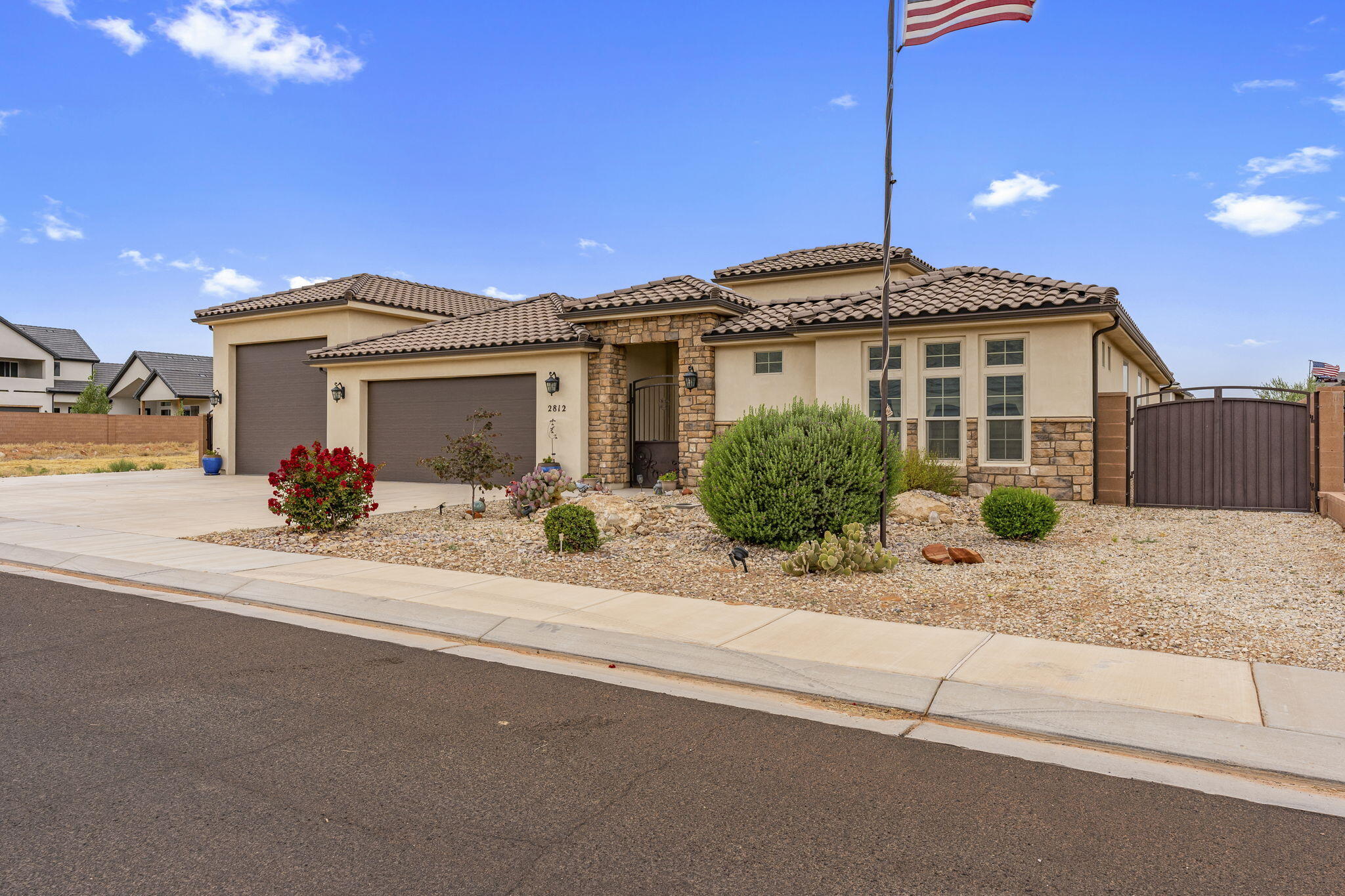 Beautiful custom 4-bedroom, 3.5-bath home with a private office featuring its own separate entrance, located in the desirable Dixie Springs community. Designed for both comfort and functionality, this property includes low-maintenance zeroscape landscaping, a spacious RV garage with water/electric/sewer + custom workshop area, storage aboveas well as exterior RV Parking (front/behind gate).  Welcome guests  to your private casita complete with kitchenette and separate entrance.  This home also offers an office/den with a private entrance.

Enjoy an unbeatable location just steps from the city park featuring a splash pad, all-abilities playground, pickleball courts, dog parks, and open green space. Outdoor enthusiasts will love being just minutes from Sand Hollow Reservoir, Quail Creek Reservoir, championship golf, ATV trails, and Zion National Park.

A perfect blend of luxury, convenience, and Southern Utah adventure awaits.