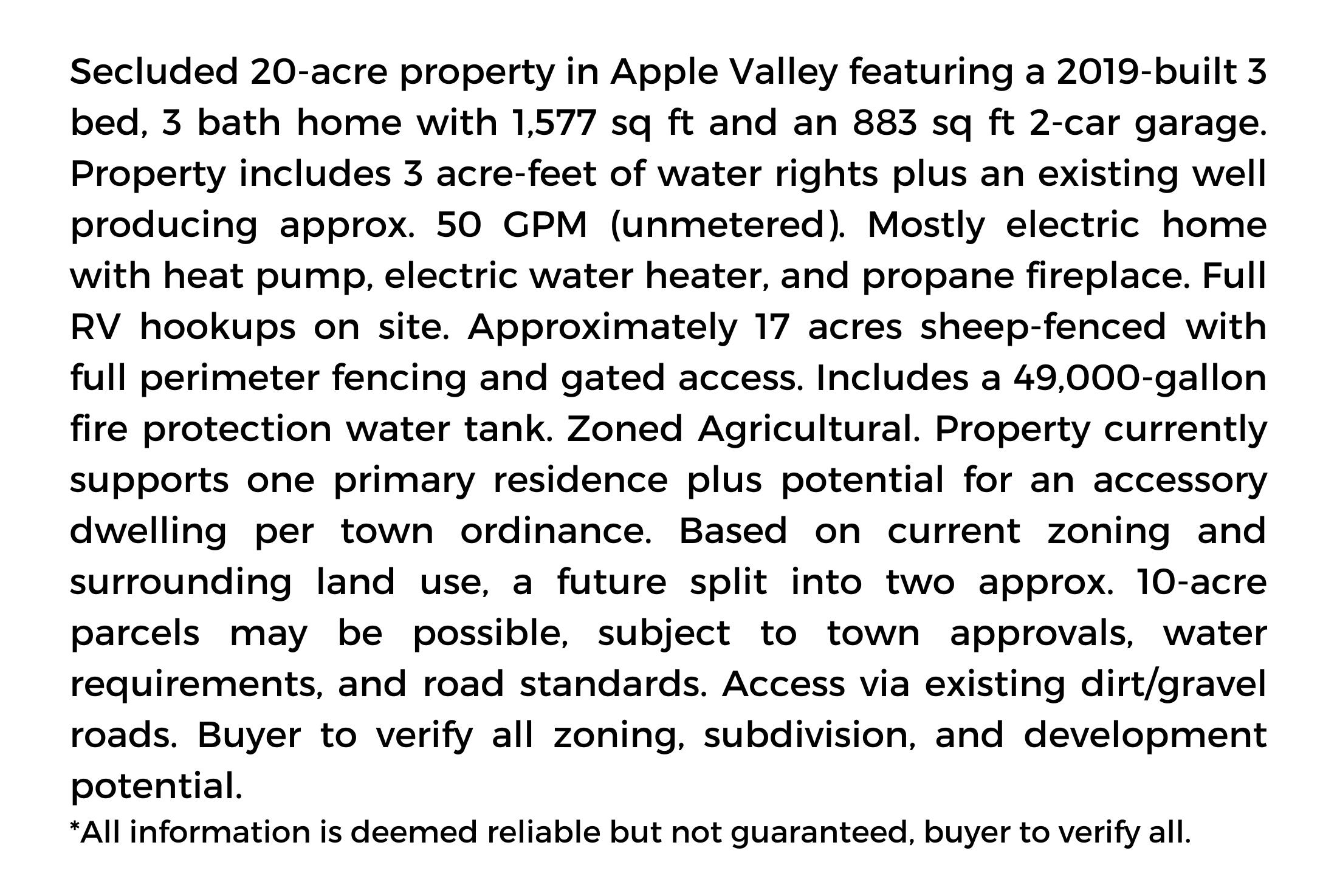 APPLE VALLEY TOWNSITE - Residential
