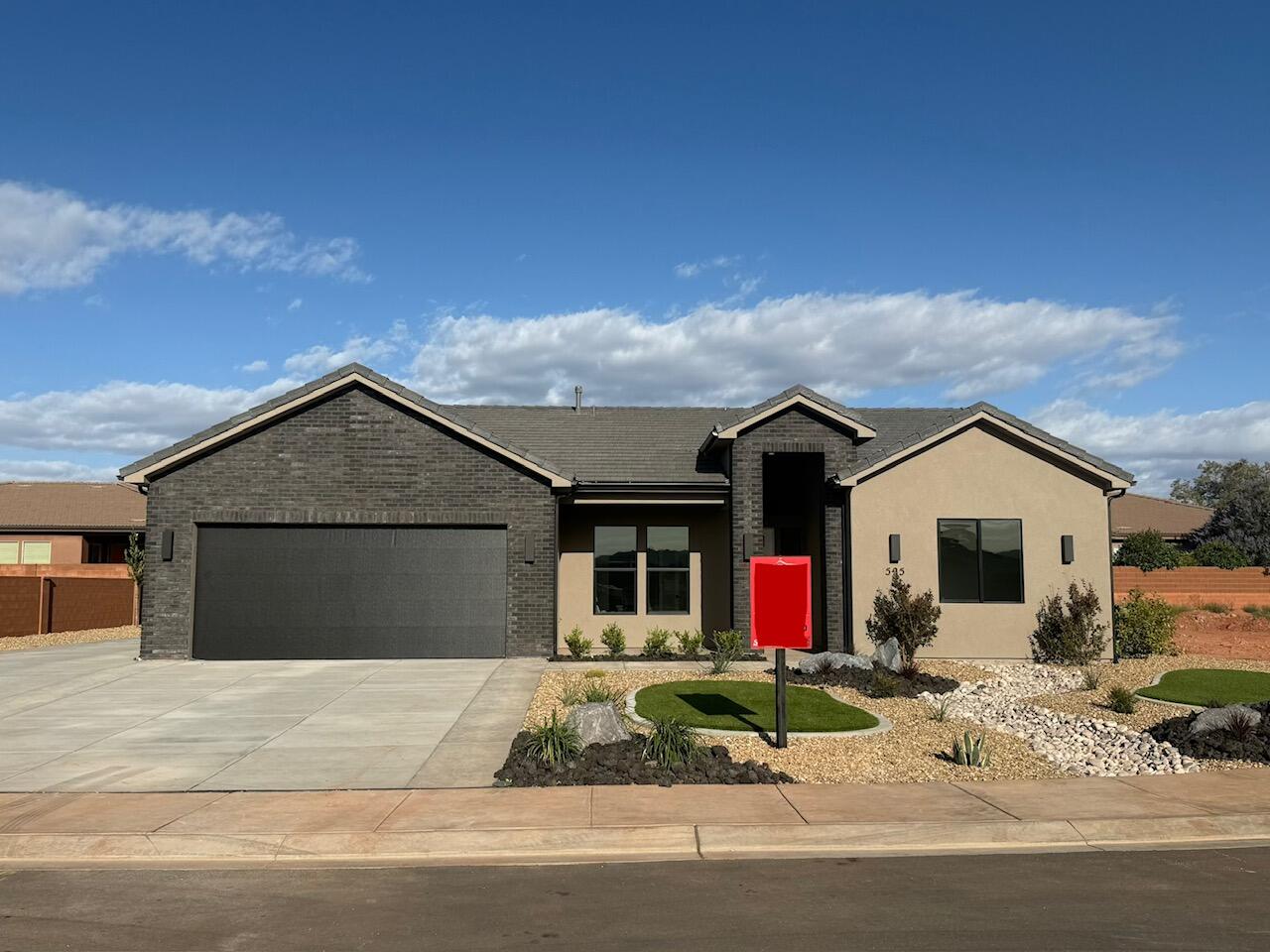 Completed New Construction. New neighborhood right off Main St. in Ivins! Beautiful Red Mountain View from the front bedroom, and back patio. Located in the heart of Ivins, Serenity Estates is a desirable, serene neighborhood.  This home is located on a quiet cul-de-sac, and has an open floor plan and plenty of windows!  Large RV pad on the side. Close to trails, Tuacahn Amphitheatre, Snow Canyon, and Gunlock Reservoir.