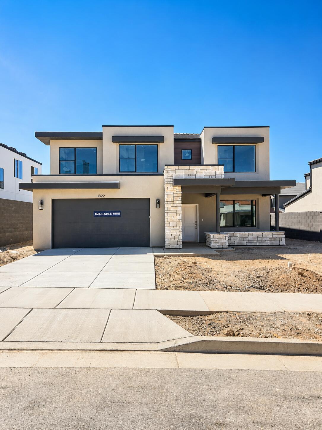 This NEW beautiful Desert Modern Palisade floorplan featured in the desirable community of Long Valley. You will enjoy an open floorplan that boasts a kitchen with generous pantry, a large kitchen island with breakfast bar, quartz countertops and laminate flooring throughout the main level. Enjoy our community pools, hot tub, pickleball courts, 18 hole putting course and more! Ask me about our generous home warranty and smart home package! **$7,000 towards closing costs when using DHI Mortgage. More... Actual home may differ in color, material, and/or options. Pictures are of a finished home of the same floor plan and the available home may contain different options, upgrades, and exterior color and/or elevation style. Buyer to verify square footage. No representation or warranties are made regarding school districts and assignments; please conduct your own investigation regarding current/future school boundaries.