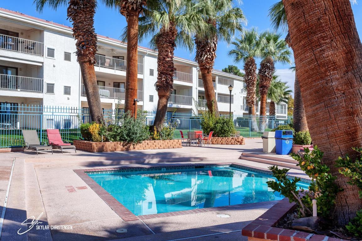 Resort-style living, whether you're looking for a personal getaway or a great income-producing investment, or both, this fully furnished/ turn key condo is ready to go from day one.  This unit is very well maintained. Large private sliding-door-enclosed deck offering views over play areas and swimming pools. Second-floor, very private end-unit.   
Step inside to find a comfortable and inviting space that comes completely furnished, including a king-size bed, beautiful décor, and a BBQ grill, making it a wonderful place to unwind and enjoy a relaxed evening on the deck. Residents and guests will enjoy exceptional resort amenities, including:
Multiple swimming pools
Hot tubs, Fitness center
Water play area.  Close to roller skating rink.
Beautifully landscaped grounds with mature palm trees
Plenty of space for relaxation and recreation.