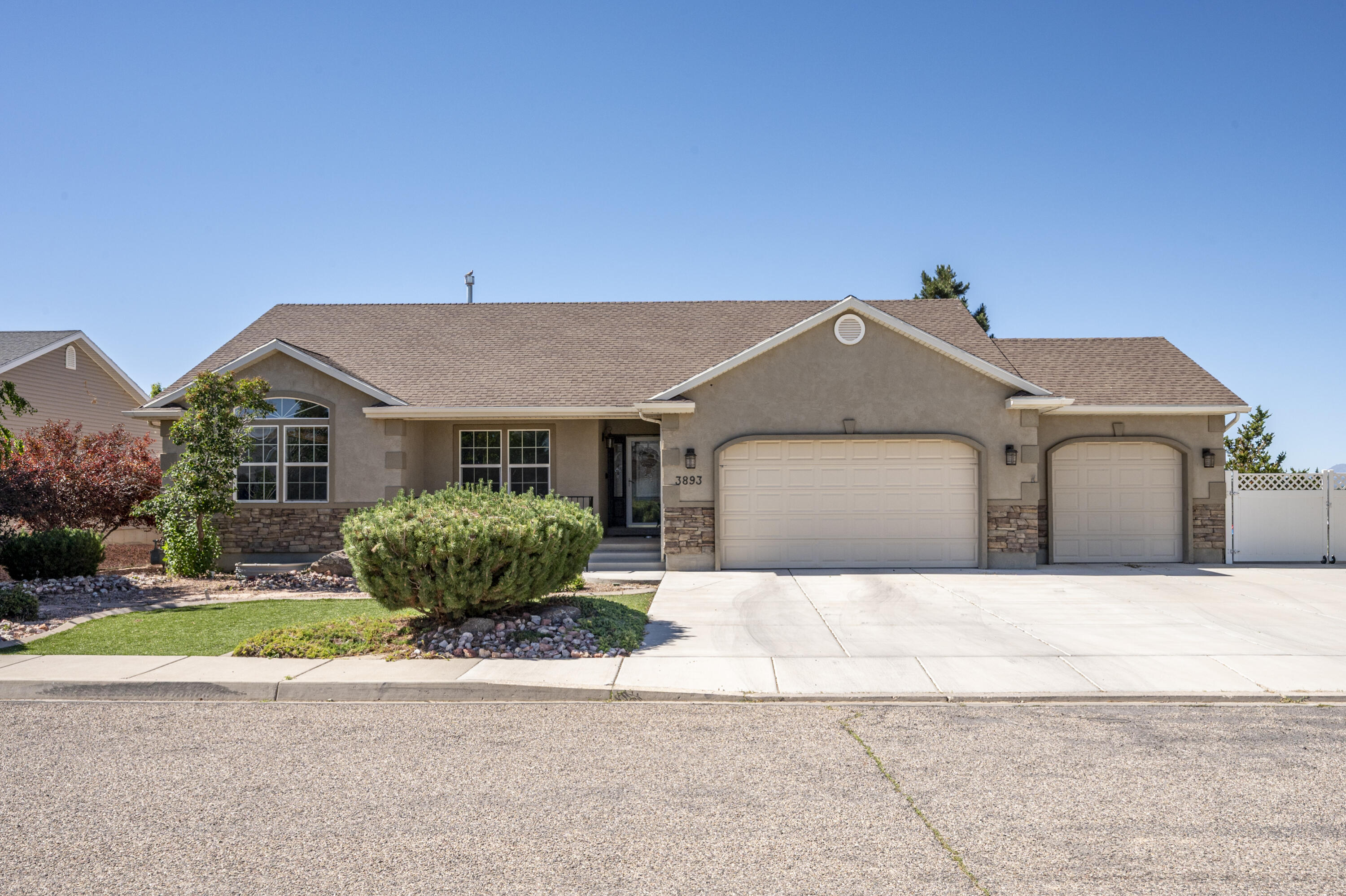 If you've been searching for more than just a house, this exceptional Equestrian Pointe property in Cedar City delivers a lifestyle you'll love. Enjoy two community parks, pickleball courts, baseball field, volleyball court, and spacious pavilion for gatherings. Horse enthusiasts will appreciate the community stable, rentable corrals, and bridle path. Inside offers 5 bedrooms, 2 kitchens ideal for multigenerational living or guests, a large multipurpose room for office, gym, or hobbies, a fully finished basement, and abundant storage including a cold storage room. Relax on the covered front porch or back deck. Additional highlights include a 3-car garage, RV parking with power and water hookups, backup generator for peace of mind, and secondary irrigation. This is the kind of property that checks the boxes you knew you wanted and many you didn't expect!