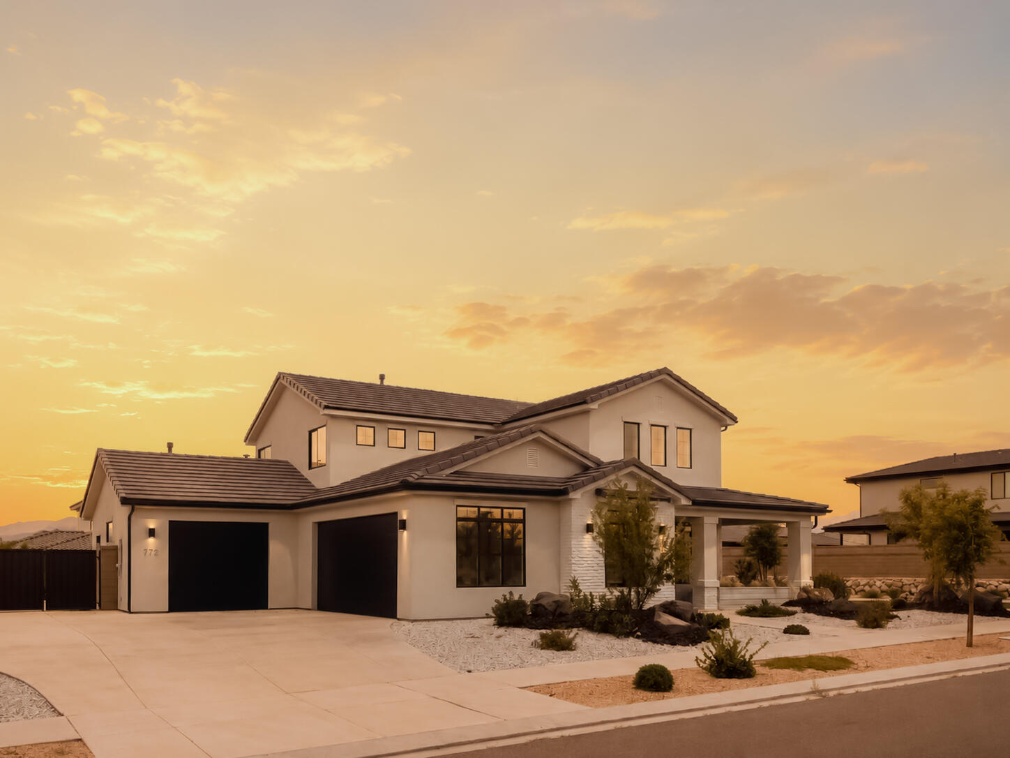 Located in the heart of Desert Color, this thoughtfully designed 4 bedroom, 2.5 bathroom home offers 2,978 square feet of modern living with warm, timeless finishes.

Soaring 20 foot ceilings, abundant natural light, wide-plank flooring, custom white oak cabinetry, integrated Fisher & Paykel appliance, and a moving glass wall that opens to the backyard create a seamless indoor-outdoor living experience.

Enjoy access to two resort-style pools, the 2.5 acre crystal lagoon, a fitness center, pickleball courts, parks, trails, and Freedom Preparatory Academy(K-5).

Move-in ready and thoughtfully designed for everyday living.

Listing information is provided as a courtesy. Buyers are advised to verify all information independently.