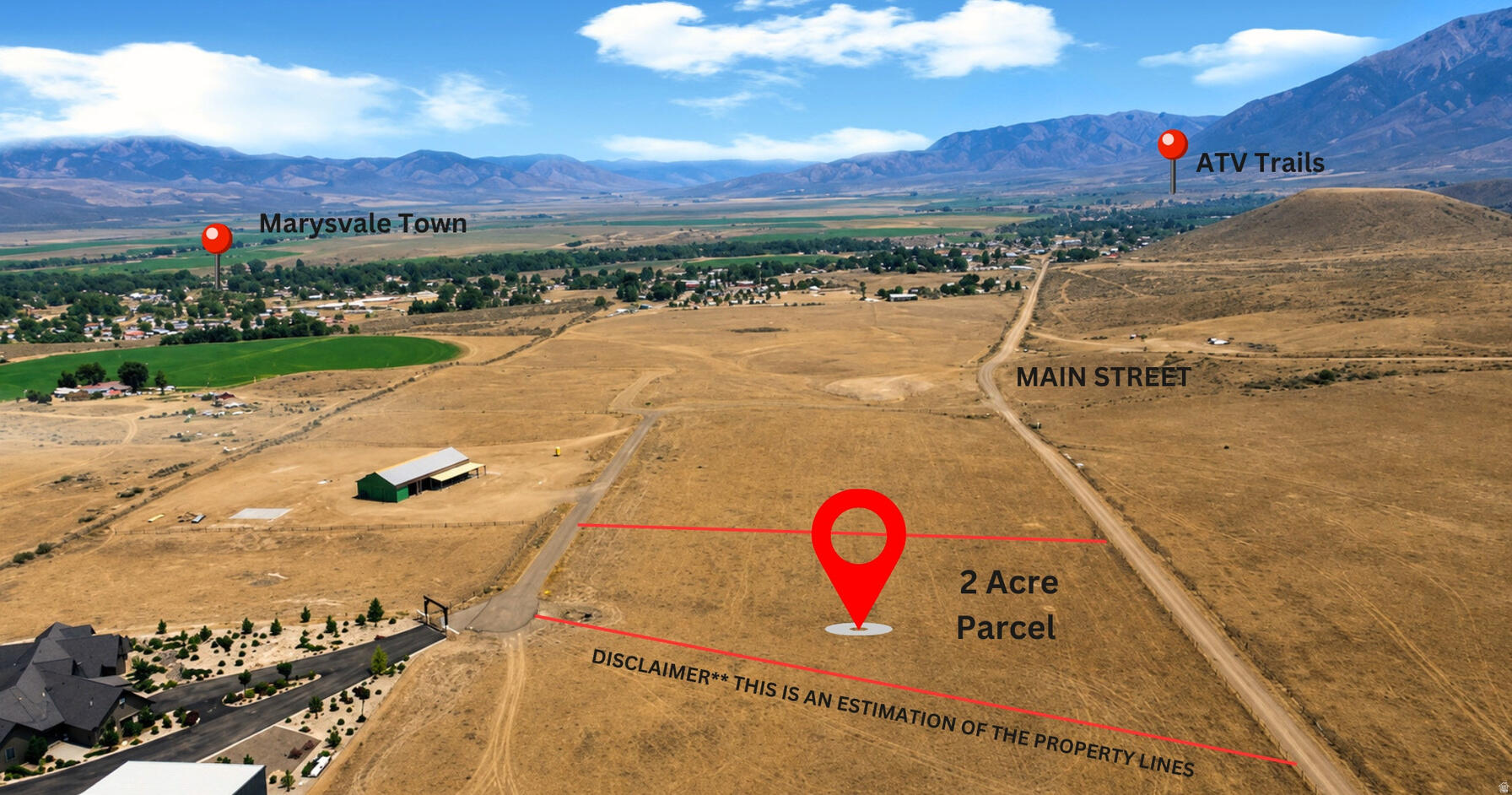 Welcome to one of Marysvale's most sought-after locations, where breathtaking panoramic views and the stunning landscapes of Central Utah create the perfect setting for your future dream home. This exceptional 2-acre parcel offers an incredible opportunity to build in a peaceful setting surrounded by spectacular mountain and valley views. Water and power are stubbed to the property, making it even easier to begin planning your custom build. With ample space to create your own private retreat, you'll enjoy open space, unforgettable scenery, and room to bring your vision to life. Located just minutes from the renowned Piute Trail, this property is a dream for outdoor enthusiasts, offering easy access to hundreds of miles of world-class ATV and UTV trails, as well as nearby hiking, fishing, hunting, and endless recreation. Whether you're looking to build your forever home, a vacation retreat, or an investment property, this remarkable parcel offers the lifestyle you've been searching for. Rare opportunities like this don't come along often. Come experience the unmatched beauty, adventure, and serenity that make Marysvale one of Central Utah's hidden gems. Don't miss your chance to own this exceptional 2-acre property.
