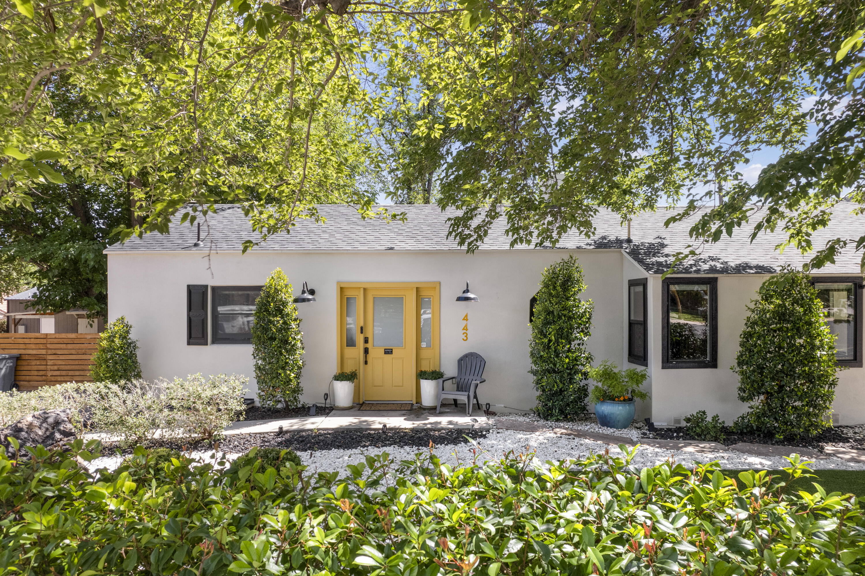 Renovated Mid-Century Modern with Income Potential in Downtown St. George

Beautifully updated property featuring two separate living spaces: the original 1946 Cottage and a larger rear home, ideal for rental income, multigenerational living, or house hacking. ADU - Cottage is available to purchase turnkey with all of the furnishings for an additional cost of $5,000.

Highlights:

* Fully remodeled interiors with new plumbing, wiring, flooring, kitchens, and baths

* Stylish mid-century details with modern upgrades throughout

* Proven rental income from the Cottage ($1,700-$2,200/month)

* Rear home includes updated kitchen, spa-like primary suite, basement, and flexible garage/TV room conversion

* Major updates: new roof (2024), stucco, insulation, HVAC, and water systems
Spacious, landscaped yard with patios, RV power, shed, and room for a pool or additional units (buyer to verify)

* Ample parking with dual driveways

Why it stands out: Walkable downtown location, flexible layout, strong income potential, and over $250K in upgrades, move-in ready and investment-friendly. This property is being sold AS IS, furnishings can be purchased as a furnishings package.