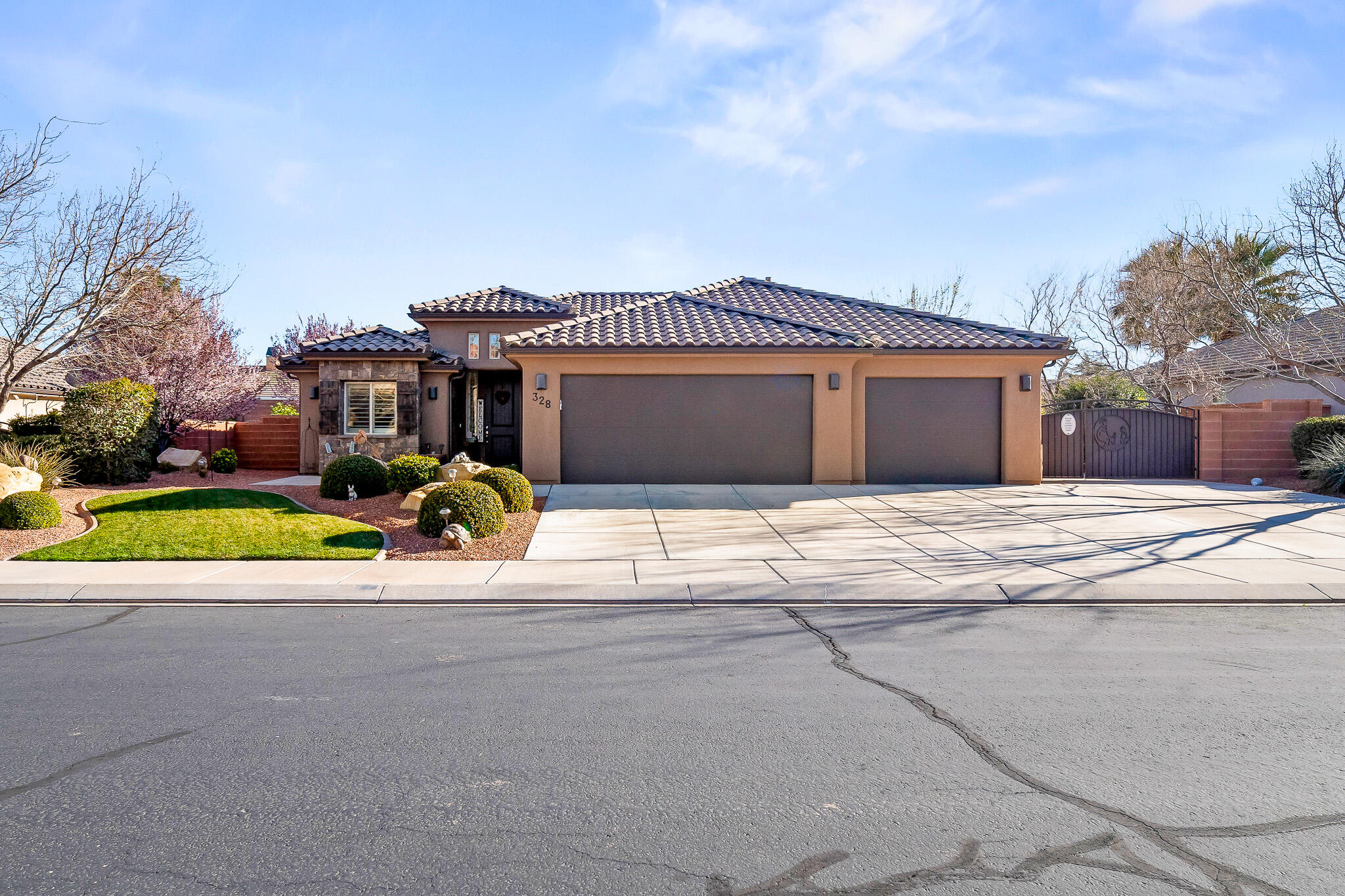 Well-kept 3-bed, 2-bath home in the Desert Rose community, offering an open layout, abundant natural light, and low-maintenance landscaping. The property includes a spacious 3-car garage, dedicated RV parking, and an enclosed backyard offering added privacy and flexibility. Solar panels provide energy efficiency and long-term utility savings. Enjoy outdoor living with red rock views and quick access to Snow Canyon, parks, and local trails. A comfortable, easy-living option in a quiet Ivins location.  Property has accepted offer with a 72-hour contingency.