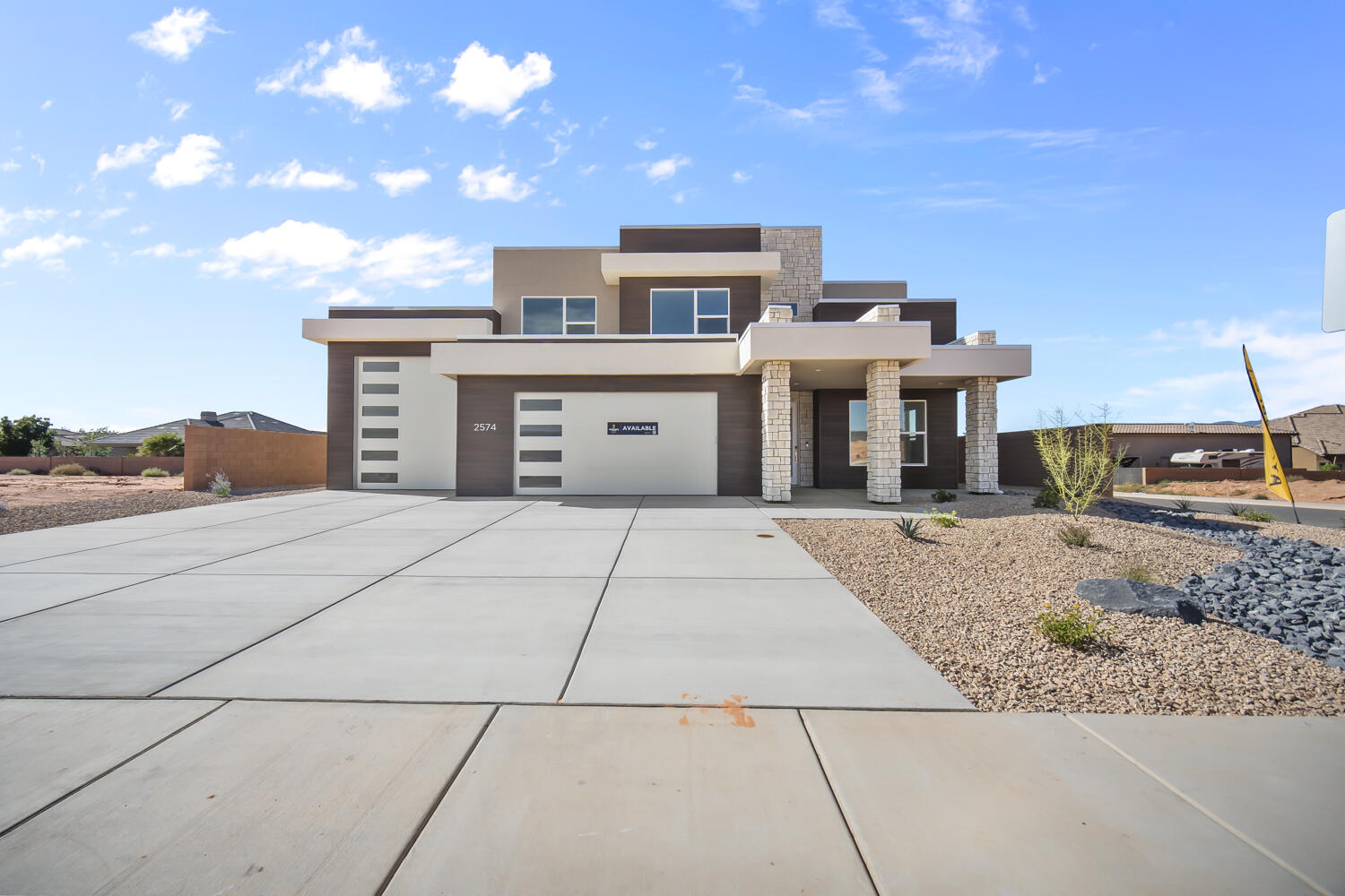 MOVE-IN READY! Welcome home to our Saguaro floorplan featuring 5-bedrooms, 3.5 baths with a master on the main! Built in the sought-after Dixie Heights community. Situated on a spacious corner lot, this home offers an ideal blend of comfort, flexibility, and modern design. Featuring a versatile flex room perfect for a home office, plus a generous loft for added living or entertainment. The RV garage provides exceptional storage for all your toys and hobbies, settled on a corner lot with plenty of space for a pool. Nestled in a community with low HOA's, known for scenic views, access to trails, and proximity to Sand Hollow, this home is an ideal place for both everyday living and unforgettable moments under the stars. All Visionary Homes are built with 2x6 framing and R-50/R-19 insulation for extra heat-cooling efficiency. Call Shannon and ASK ABOUT OUR PREFERRED LENDER INCENTIVE and schedule your private showing today.