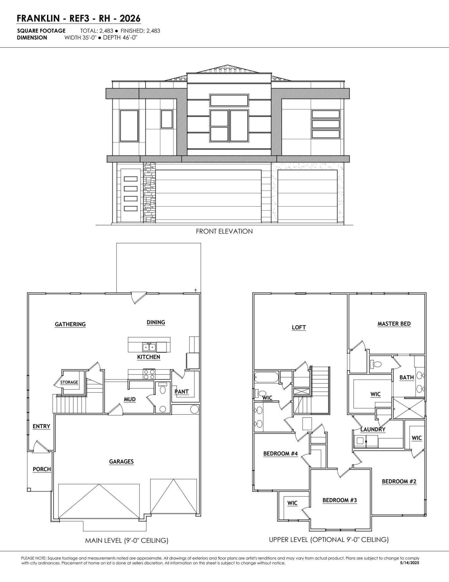 Spacious 3-car garage home featuring 4 bedrooms with 2 bathrooms, located in the brand-new Desert Reflection community by Salisbury Homes. The open layout includes EVP flooring in the main living areas and bathrooms, upgraded carpet in bedrooms, quartz countertops throughout, modern cabinetry, a stylish kitchen backsplash, and stainless steel gas appliances (fridge not included). Enjoy nearby community parks, trails, and amenities. Interior and exterior finishes are predetermined and subject to change; photos are examples only. Buyer and agent to verify all information.
