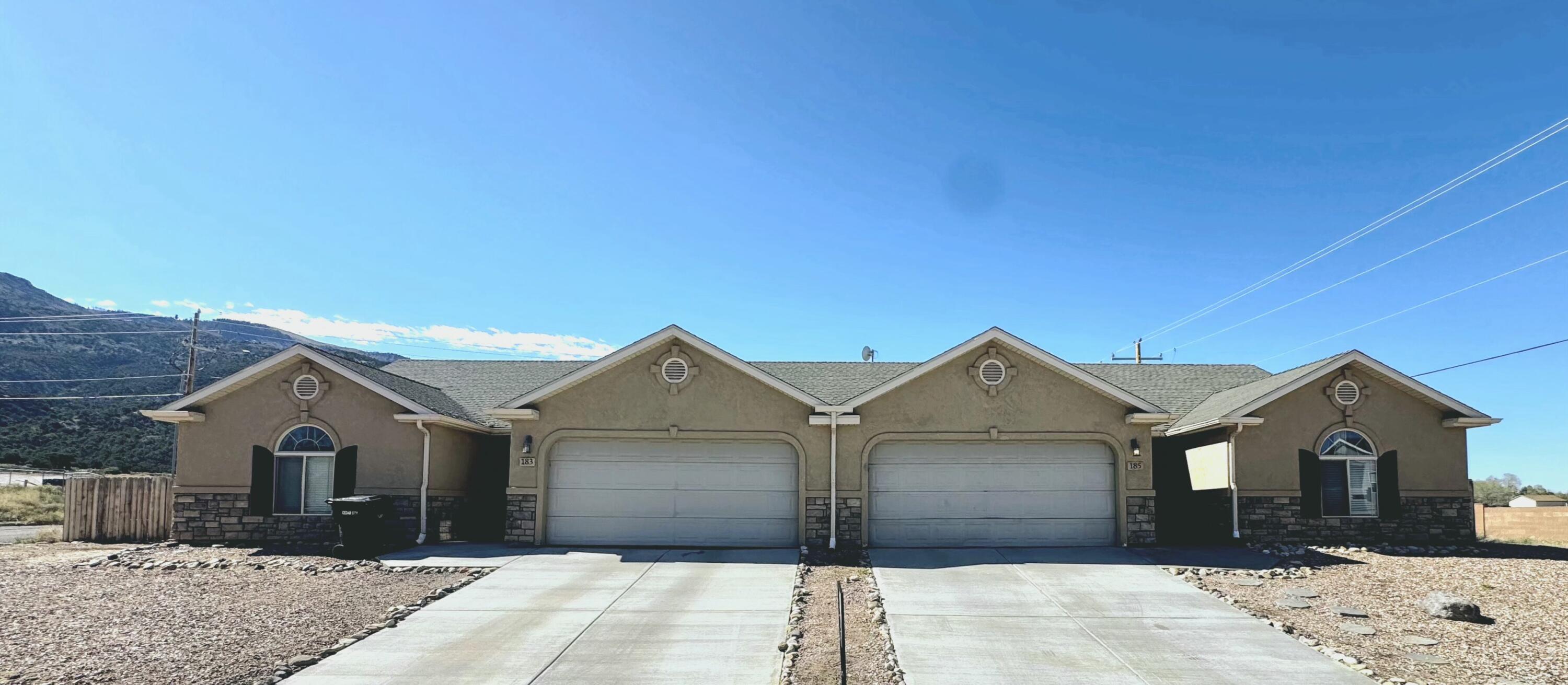 Well priced duplex situated in the beautiful east side of Cedar City. Spacious 3 bedroom and 2 bathroom units with semi private fenced yards and 2 car garages.  No HOA and easy to rent!  Perfect for investors!  Close to schools, shopping and easy access to I-15.