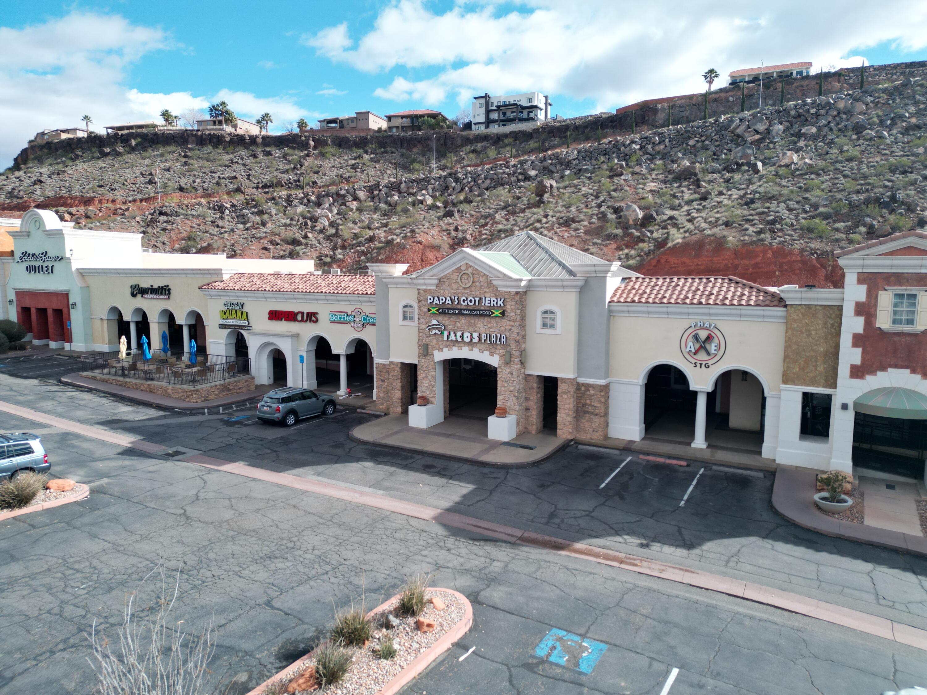 DO NOT DISTURB TENANT (Call for an appointment) Located at The Shoppes at Zion, this ±1,380 SF space offers an exceptional opportunity for a restaurant or food-focused concept in the heart of town. Positioned with instant Interstate 15 access, the center benefits from heavy local and tourist traffic, making it an ideal location for a high-visibility, high-demand use.
With its prime location, accessibility, and surrounding demand, this is a perfect restaurant space in one of the area's most active commercial corridors. Contact us for more information Listing information deemed reliable. Buyer to verify.