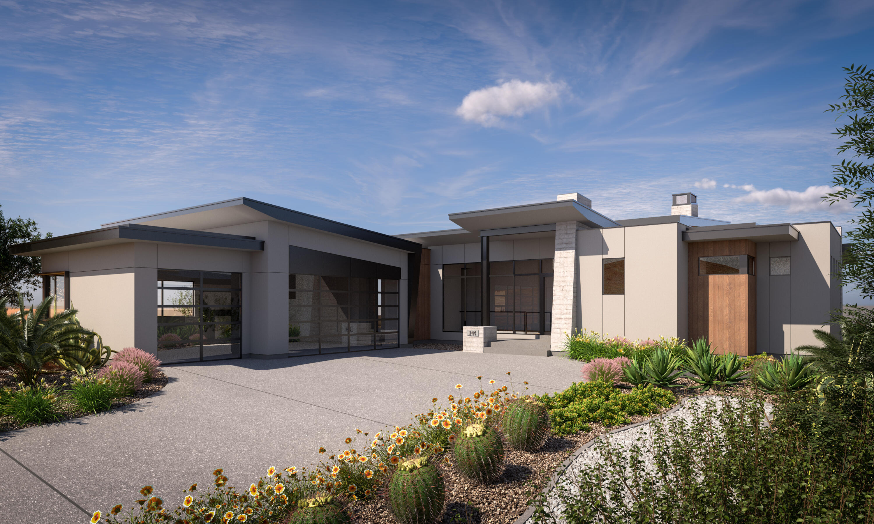 This stunning modern estate on Lot 144 offers 7 bedrooms, 6.5 bathrooms, and 6,555 sq ft of thoughtfully designed living space. Every detail has been considered to create a home that is both contemporary and inviting, with clean architectural lines, expansive windows, and a sophisticated blend of materials that harmonize elegance with comfort.
The home's open floor plan seamlessly integrates multiple living areas, a sleek chef's kitchen, and private ensuite bedrooms, providing flexibility for family life, entertaining, or quiet retreat. Exceptional indoor-outdoor flow highlights a beautifully designed pool and patio area, ideal for gatherings, al fresco dining, or soaking in the serene red rock surroundings. The primary suite offers spa-like luxury and panoramic views, while additional guest suites provide generous accommodations for friends and family.
As a resident of La Parea Club, you'll enjoy access to exclusive country club-style amenities set against Solenté's breathtaking red rock backdrop. Curated spaces for wellness, recreation, and social connection complement the community's focus on privacy, prestige, and peace, making it a setting where lifestyle and landscape converge.
Built by Holmes Homes, a multi-generation builder celebrated for quality craftsmanship and timeless design, this estate combines luxurious finishes, intelligent planning, and enduring materials. Completion is expected end of Summer 2026, offering a rare opportunity to own a signature home in one of Southern Utah's most exclusive master-planned communities.