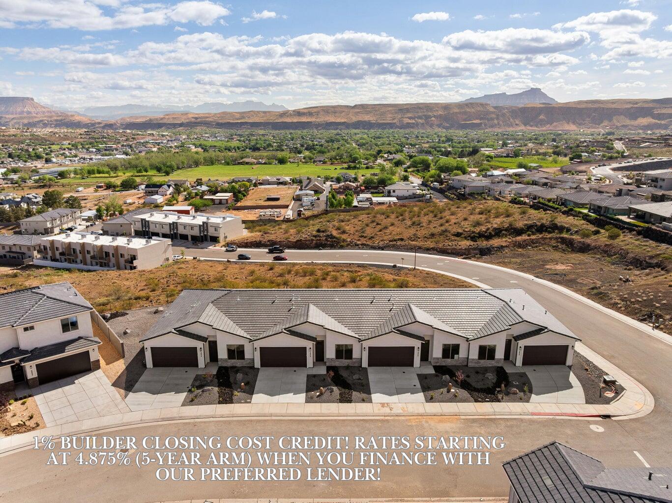 Exceptional 4-unit single-level building featuring two spacious 3 bed, 2 bath exterior units and two well-designed 2 bed, 2 bath interior units. The interior units have a bonus space ideal for a home office or den.
Every unit includes its own 2-car garage, combining convenience with privacy. Enjoy breathtaking mountain and valley views from this thoughtfully laid-out property. Whether you're looking for a great investment or a
multi-family living opportunity, this building offers both comfort and functionality in a stunning setting.
'1% Builder Closing Cost Credit! Rates Starting at 4.875% (5-Year ARM) When You Finance with Our Preferred Lender!'