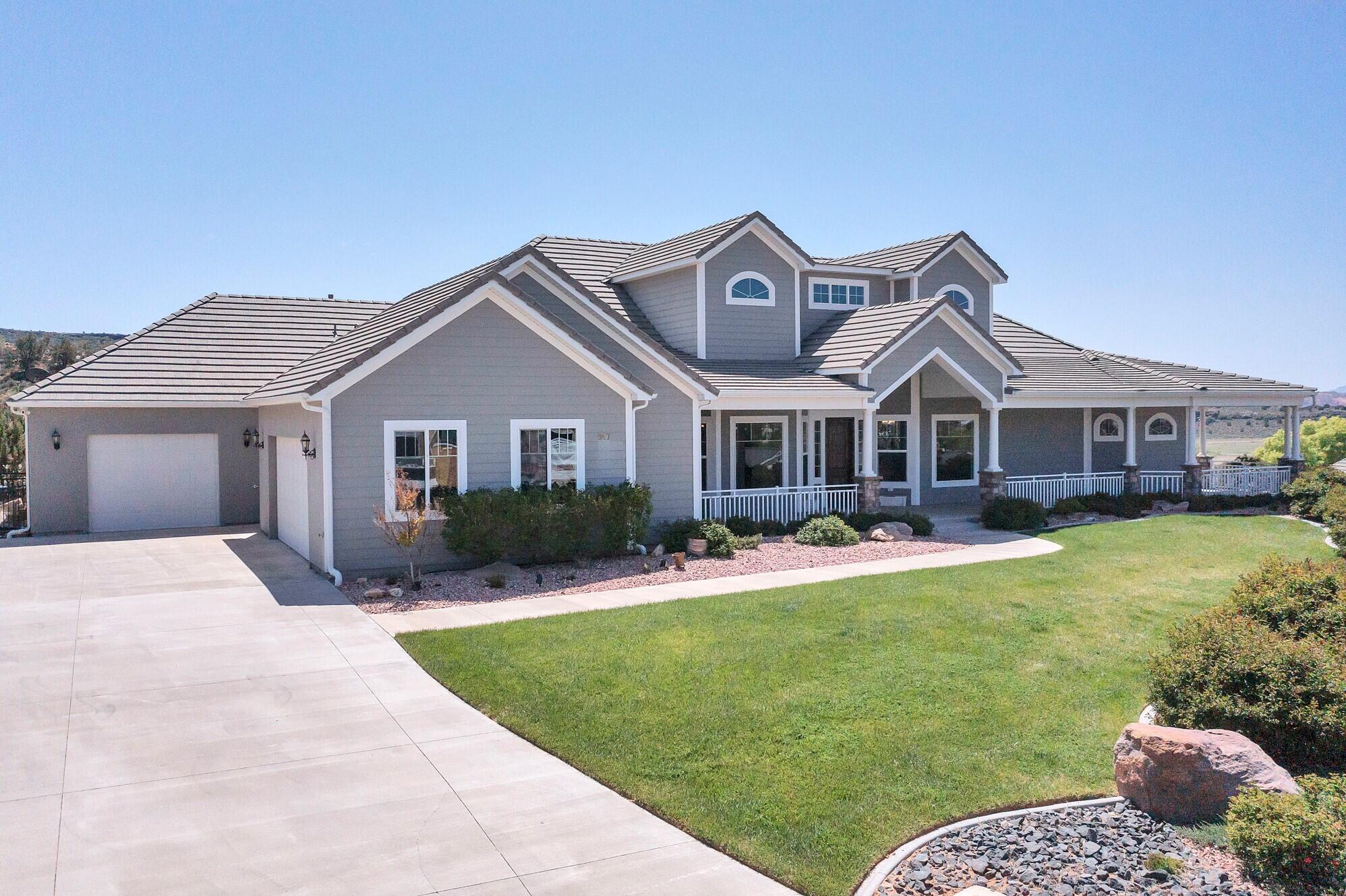 This home set on 1.3 acres of fenced horse property and offers freedom and versatility that is getting harder and harder to find. This home has an elevator and so everyone can access the entire home.

Wake up to 360 degree views and room to breathe. Whether you are dreaming of a small  ranch with a custom barn and round pen or a detached shop and RV garage or your own pickleball court, swimming pool and putting green this property has room for your visions to come to life.

The custom home is open and tastefully designed and built for comfortable living. The master suite has his and her closets and its own beautiful fireplace. Come and see this one of a kind home!