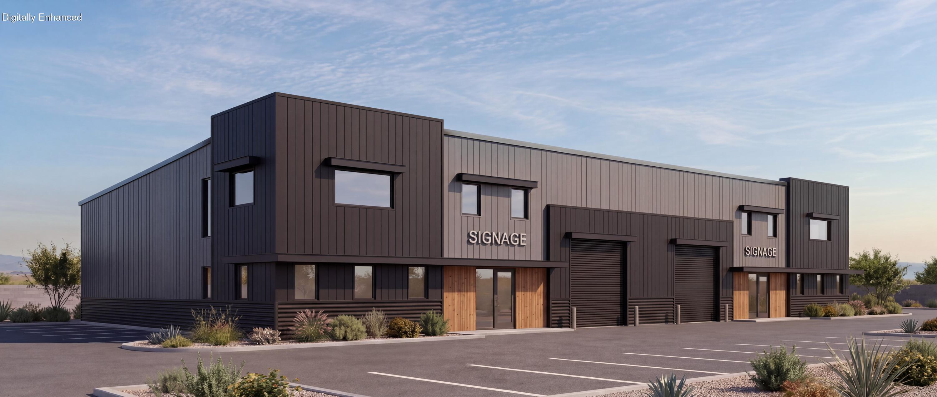 This premier commercial property offers an exceptional opportunity to purchase or lease a newly constructed multi-use industrial facility in the Sunrise Valley Industrial Park. The project features a beautiful 9060 s.f. Steel building situated on a spacious 56,000 s.f. Lot with gated outdoor storage.  Perfectly suited for either an investor or an owner-occupier, the flexible layout allows a business to comfortably occupy one side of the building while leasing the other out for immediate rental income. The interior can be customized to suit your specific operational layouts, office footprints, and trade requirements.  Currently it has a planned two-story office space on one side and a single-story space with mezzanine on the other.  

The facility features Washington City's highly desirable I-2 zoning, representing the city's most permissive classification. Daily logistics are optimized by a generous 19'3'' interior clear height and an efficient workflow layout containing two 12' overhead roll-up pass-through doors per unit. Outside, the property provides a massive, secure fenced yard with two 20-foot double-swing vehicular access gates. This secure yard features a heavy compacted gravel surface, making it ideal for large-scale outdoor material storage, equipment laydown, or vehicle fleet parking.

Heavy machinery and high-capacity equipment are fully supported with 3-phase power.  The complete site plan features premium exterior infrastructure, including 27 vehicle parking spaces that exceed standard city code, concrete dumpster enclosures, safety bollards, and low-maintenance desert landscaping. Ready to accommodate your business workflows, this high-performance facility offers a premier footprint for long-term commercial success in Southern Utah.