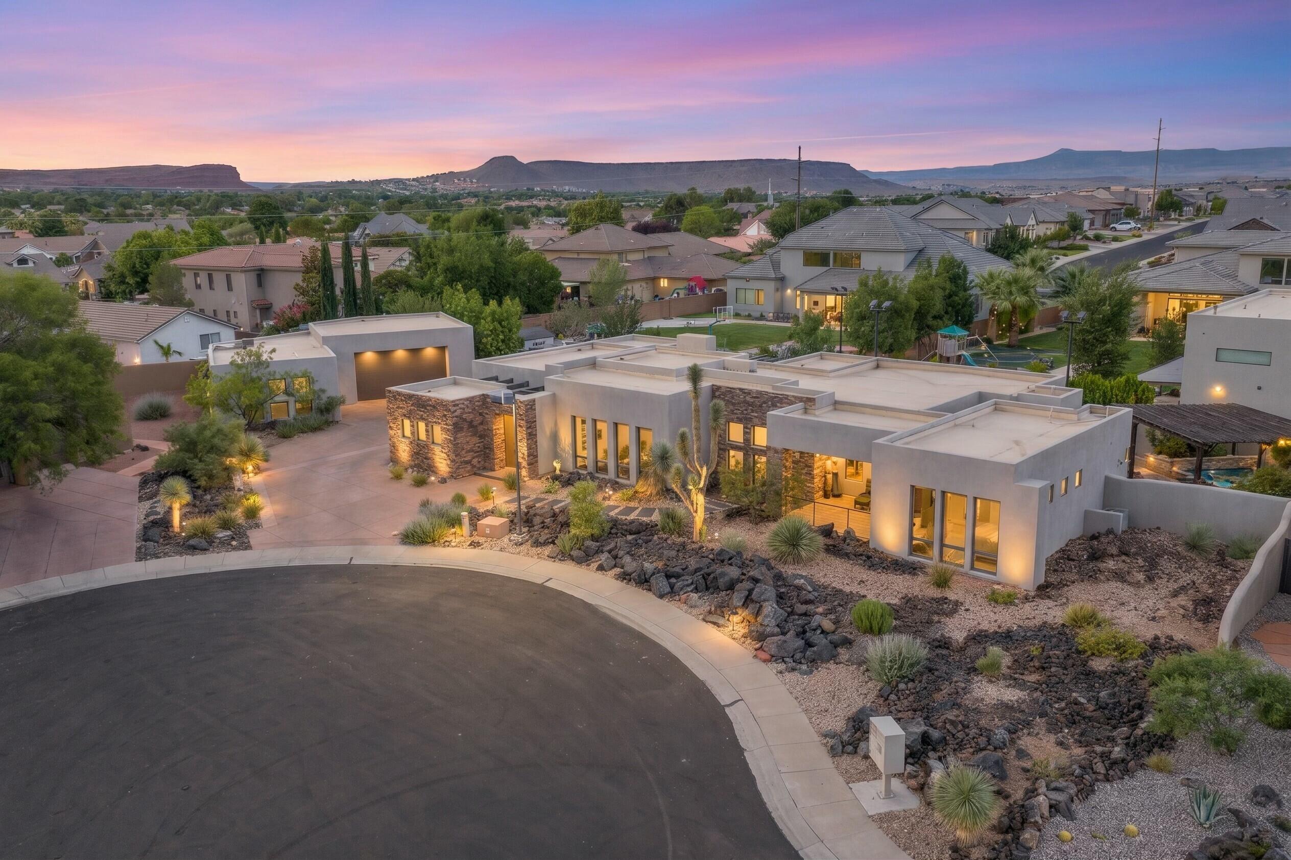 Incredible home in the sought-after Lava Cove at Entrada on a private .42-acre cul-de-sac lot with stunning Red Mountain View's. Recent improvements include a brand-new roof, fresh exterior paint, and a newly finished theater room / entertaining space in the detached garage. Inside, enjoy an open-concept floor plan, sunken living room, gourmet kitchen with Thermador appliances, luxurious primary suite, private casita with kitchenette, and detached office. The backyard is designed for entertaining with a covered spool/hot tub, mature landscaping, and multiple outdoor living spaces. Enjoy resort-style living with access to Entrada's premier amenities, including pools, fitness center, pickleball, tennis, walking trails, and more. Reach out with any questions and schedule a private showing today!