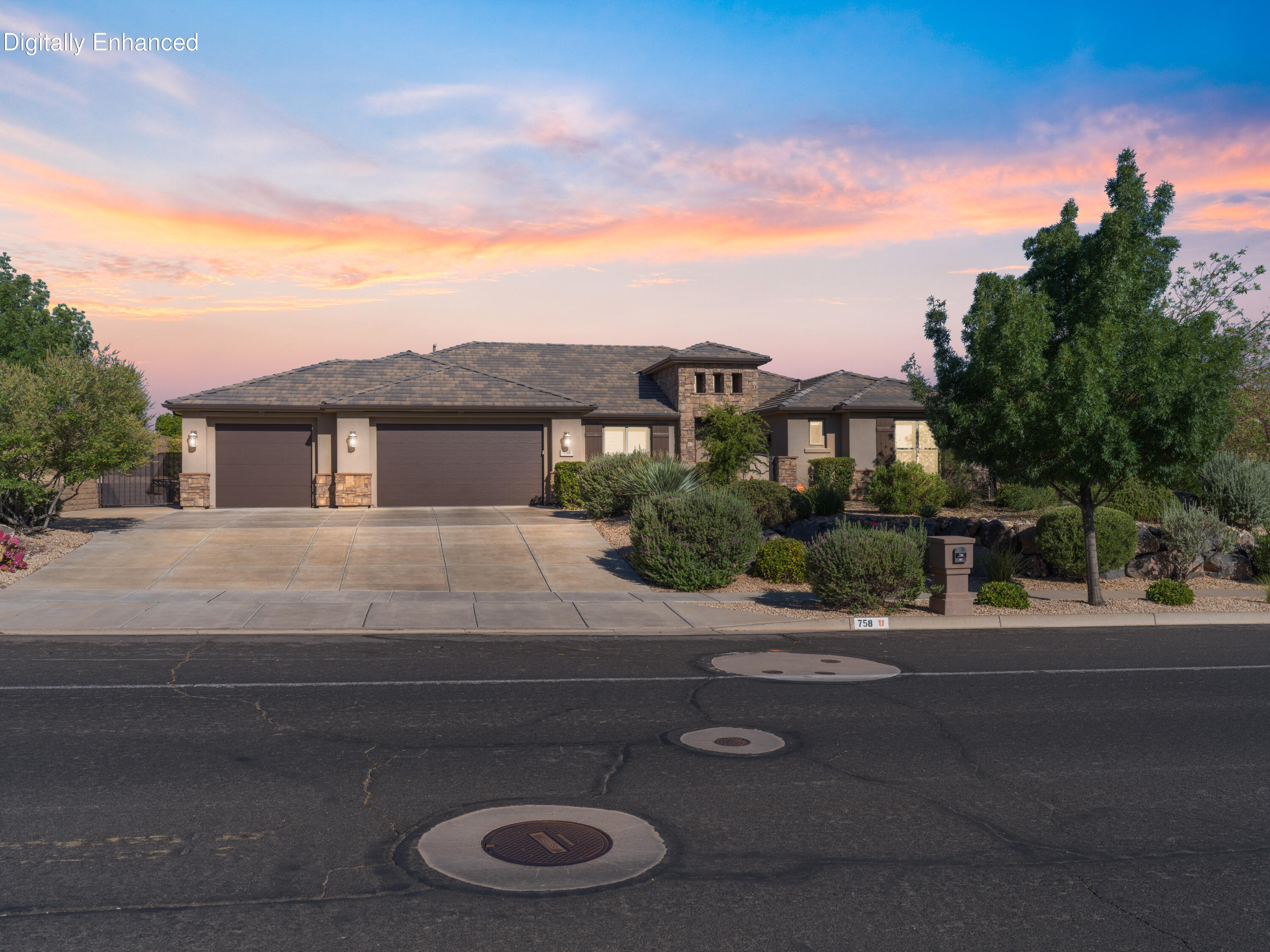 Single-Level Custom Home with Forever Views, Pool & Outdoor Living | Finding a thoughtfully designed single-level custom home with forever views, resort-style outdoor living, and RV parking is becoming increasingly rare. Designed for both comfortable everyday living and effortless entertaining, this home offers generous living spaces, ample bedrooms, and a layout that makes the most of its surroundings.

Inside, custom window treatments, built-in closet systems in the office and primary suite, a fireplace, and a kitchen featuring a built-in oven reflect the home's thoughtful design and attention to detail. An outdoor storage shed provides additional convenience without compromising the clean, well-maintained feel of the property.

The backyard is where this home truly stands apart. A private pool, spa, outdoor kitchen, and sweeping views create a setting that's just as enjoyable for entertaining as it is for relaxing at the end of the day.

Located within Coral Canyon, owners also enjoy access to community amenities and an extensive network of walking trails throughout the neighborhood. It's a rare opportunity to own a custom single-level home that combines quality construction, practical upgrades, and a setting that's difficult to duplicate.