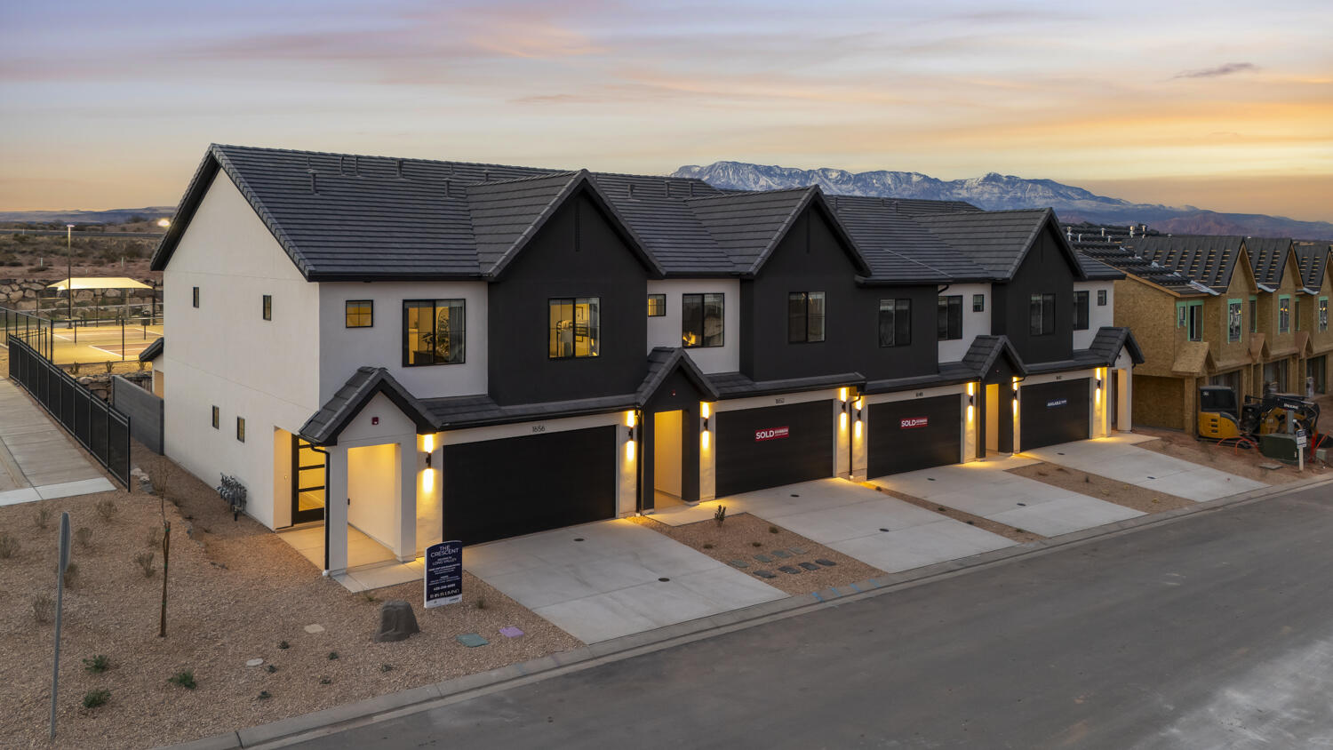 NIGHTLY RENTAL APPROVED!! You'll find a smartly designed townhome with the Crescent floor plan in our Long Valley community, in Washington City. The Crescent is a 2-story townhome with 4 bedrooms, 4.5 baths, a 2-car garage. On the first floor, the home can be accessed through a covered front porch, or a garage that leads to the kitchen. A powder bath is conveniently tucked away between the garage and kitchen, providing privacy for guests. The main living space is an airy, open-concept kitchen, nook and family room with plenty of space. The attractive kitchen has a large center island, stainless steel appliances such as a dishwasher, range, and microwave as well as shaker-style cabinets. A covered patio on the main floor provides shade for outdoor dining and relaxing and a gas firepit. More... A highlight of the Crescent floor plan is that each of the second floor's four bedrooms has its own en-suite bathroom, which lends the home to use as a short-term rental property. The second story also has a loft space that can serve as a gathering or media area, and a laundry room ideally placed near all the bedrooms. For those seeking both privacy and room to gather, the Crescent floor plan in Long Valley provides both. Enjoy the community pool, pickleball courts, outdoor ping pong & cornhole, children's playground, and more! Ask me about our included generous home warranty and smart home package! ** Special Interest Rates are Available when you use DHI Mortgage in addition to receiving $13,000 toward closing costs! Actual home may differ in color, material, and/or options. Pictures are of a finished home of the same floor plan and the available home may contain different options, upgrades, and exterior color and/or elevation style. Buyer to verify square footage. No representation or warranties are made regarding school districts and assignments; please conduct your own investigation regarding current/future school boundaries.
