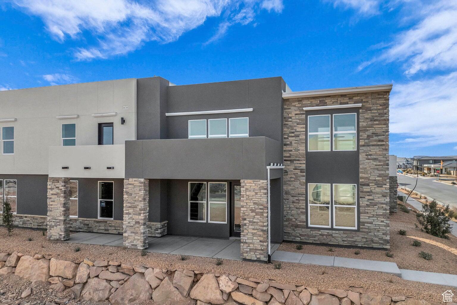 Desert Color? Yes Please! Experience elevated living in the highly sought-after Desert Color community! Step into our popular Verona  highlighted by a breathtaking 20-foot vaulted ceiling!    Features include large windows, large front porch, private courtyard, deck off Primary suite, large private garage, luxury vinyl plank flooring, quartz countertops, designer backsplash,  bathrooms with tile surrounds and sleek Euro glass shower doors. Ceiling fans throughout. Desert Color features spectacular 2.5-acre lagoon, resort-style pools, pickle ball courts, walking trails,  This is more than a home--it's a lifestyle!
