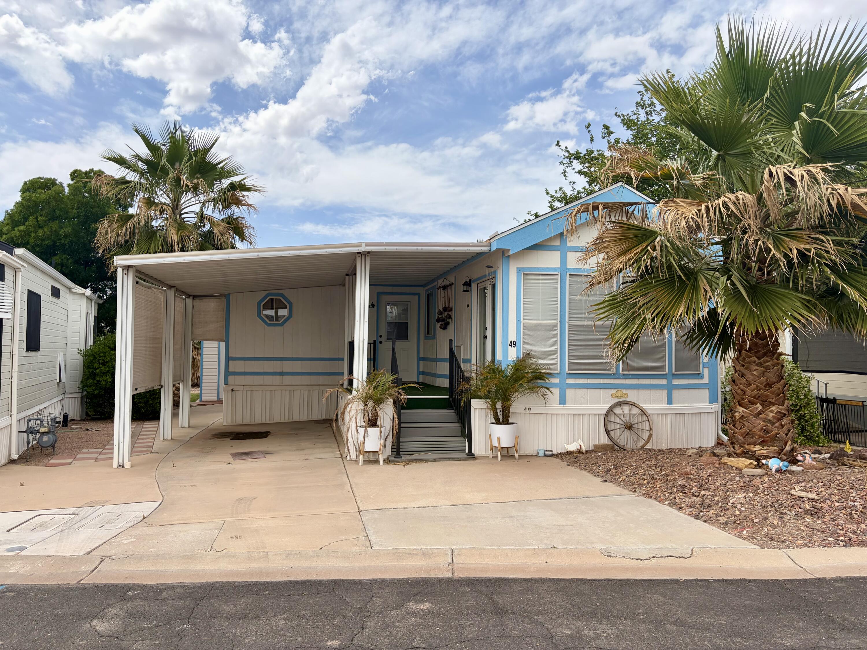 Located in a desirable 55+ community, this well-maintained 2-bedroom, 2-bath mobile home offers comfortable living on a generously sized lot. The interior features a bright and functional layout with a spacious living area and a thoughtful bedroom split for added privacy. Enjoy outdoor living year-round under the covered patio, perfect for relaxing or entertaining. The large lot provides additional space and flexibility, while the included storage shed offers convenient room for tools, seasonal items, or hobbies. Low-maintenance living in a quiet, established community.