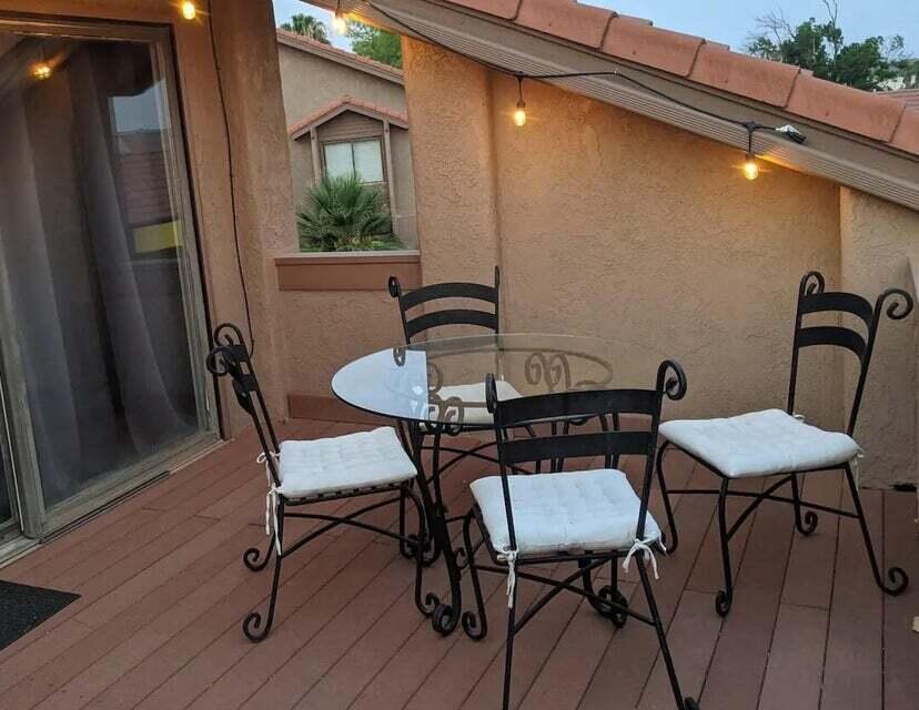 Hard to find remodeled unit with vaulted ceilings and large private balcony. Bonus den converted into bed room with bunk beds. A/C 2 years old. New washer/dryer. Sold furnished.