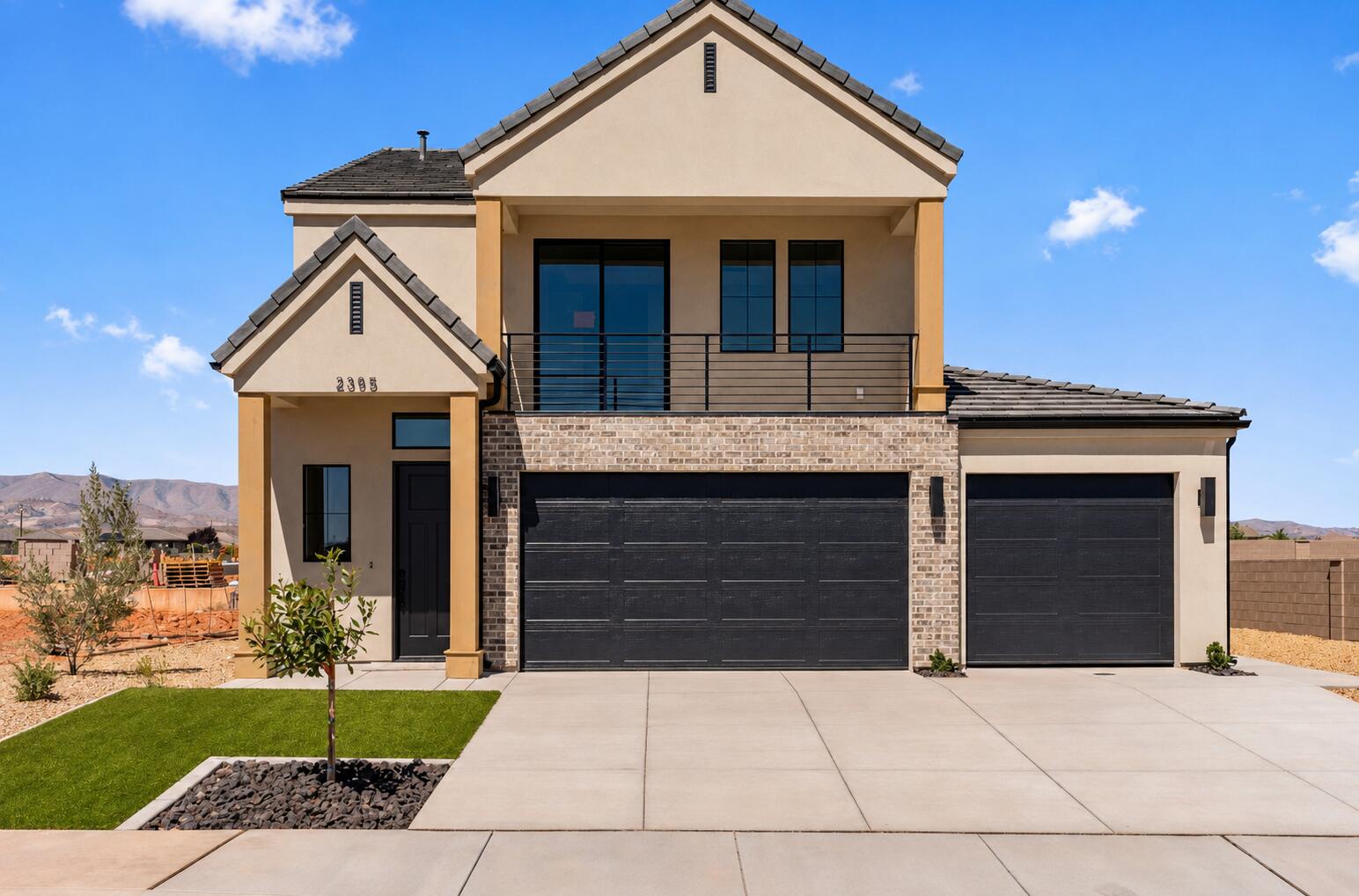 Welcome to the Marigold floor plan in beautiful Santa Clara, UT. This thoughtfully designed 2-story home offers 4 bedrooms, 2.5 bathrooms, 2,159 sqft, and an oversized 3-car garage. Enjoy mountain views from the front deck and flexible living space with an upper loft. Designer finishes are included with transparent pricing--no surprise upgrades. Features include completed landscaping with side and rear block wall, upgraded stone and smooth stucco exterior, black-framed windows, gourmet kitchen with upgraded appliances, 42'' upper cabinets, tile surrounds, upgraded flooring, custom closet shelving, and a concrete rear patio. Located near Black Desert Resort, Harmons, and Gubler Park. This home offers thoughtful design, elevated finishes, prime location, and outstanding value in Santa Clara. carpet and hardwood flooring, and custom closet shelving with spacious walk-in closets. Exterior features include fully finished landscaping, a concrete rear patio extension with side walkway. Located in a desirable Southern Utah community near Black Desert Resort, Harmon's Grocery, Gubler Park, and abundant recreation. Ask about community amenities and additional availability.
This home combines thoughtful design, upgraded finishes, prime location, and exceptional value in Santa Clara.