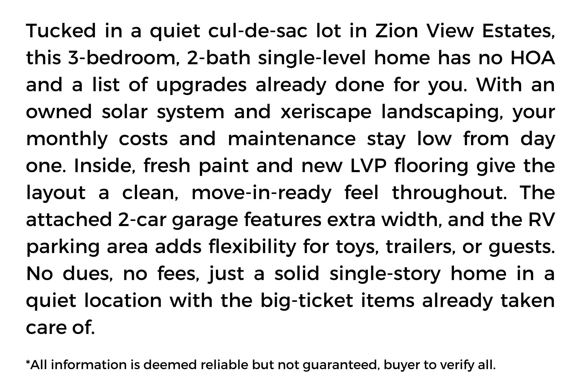 ZION VIEW ESTATES - Residential