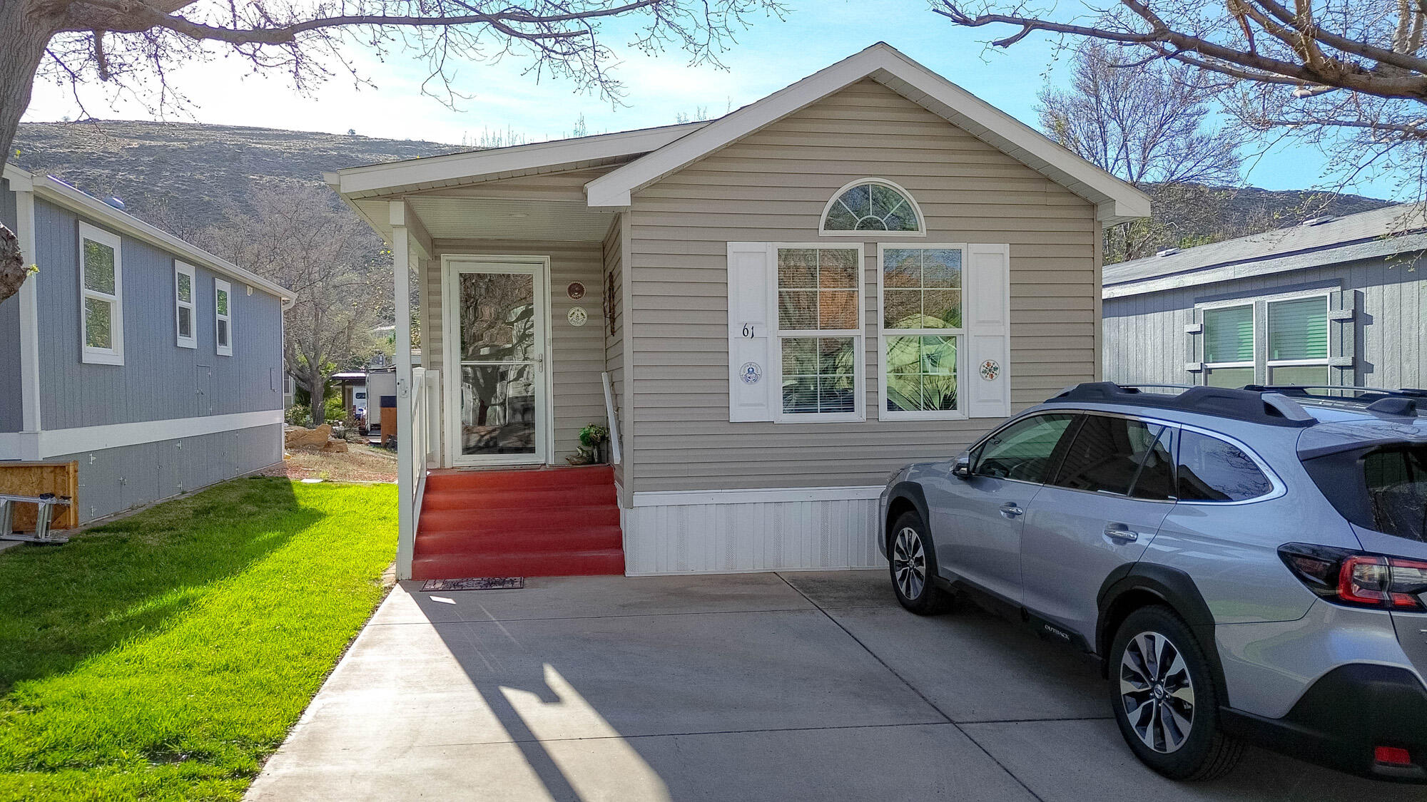 Discover easy, low-maintenance living in this charming 752 sq ft manufactured home ideally located near Quail Creek Reservoir and the scenic Red Cliffs Hiking Area. Surrounded by incredible biking and hiking opportunities, this 1 bedroom, 1 bathroom home is perfect as a second home, starter property, or downsizing option.

The home comes fully furnished, making it truly move-in ready, and features modern conveniences like on-demand hot water for efficiency and comfort. Enjoy a relaxed lifestyle with access to the community pool and hot tub--ideal for unwinding after a day of outdoor adventure.

One of the standout advantages of this property is that it is financeable, offering greater flexibility and accessibility compared to many homes in the area. Don't miss this opportunity to own an affordable retreat in a highly desirable Southern Utah location.