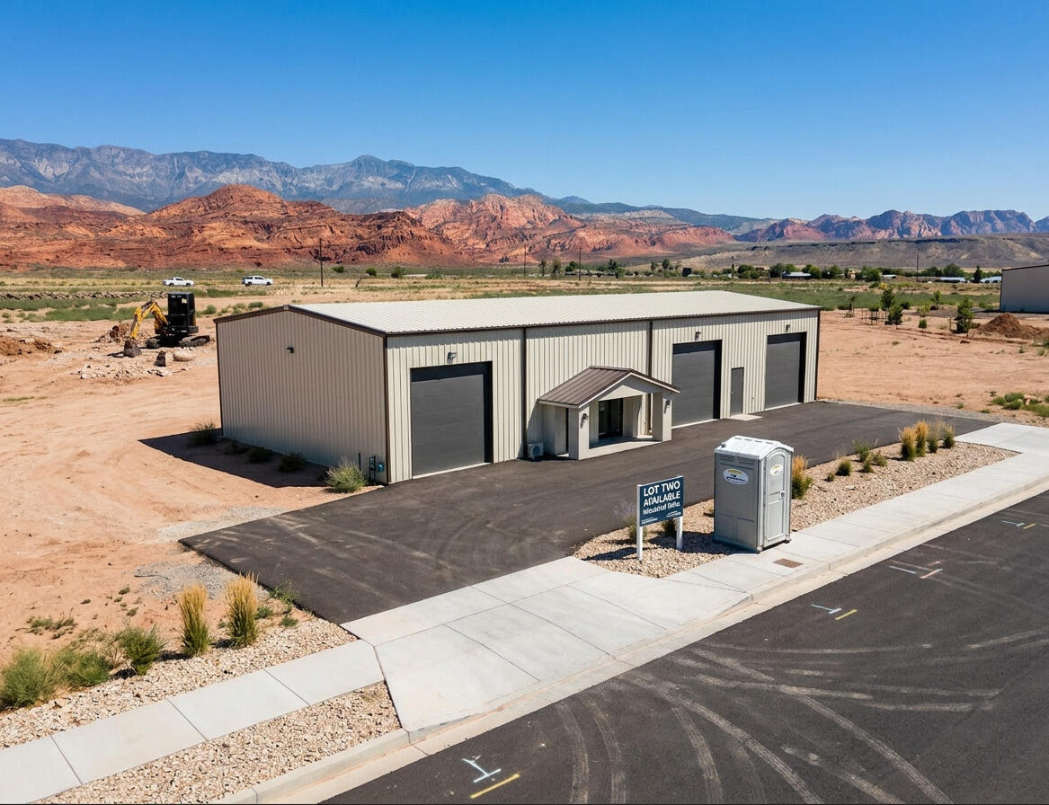 GROUND BROKEN | MOVE-IN READY IN 60-90 DAYS | 5,000 SF | For Sale or Lease

Don't wait on this one -- Lot 2 at Silverwood Industrial Park is actively under construction and will be move-in ready in 60-90 days. Lot 1 is already under contract. This is your window.

Brand-new 2026 construction on Old Highway 91 in Hurricane, UT. Part of a 20-unit Class A small-bay industrial development with 5 units already under contract. Prime I-15 frontage in Southern Utah's most active distribution and logistics corridor.

UNIT FEATURES
- 5,000 SF industrial metal building
- Full climate control throughout
- 1-3 phase power
- 2 bathrooms + 24' x 12' private office
- Mezzanine level -- storage, office, or conference use
- Insulated overhead doors
- Fully paved, fenced & landscaped yard
- No CAM fees
- Optional loading dock at additional cost
- M-1 zoning | 0.34 acre lot

LOCATION
Direct I-15 & SR-9 access on Old Hwy 91, Hurricane UT. Neighboring tenants include Walmart Distribution, FedEx Ground, Orgill & Lifehouse Foods. 17 min to St. George | 2 hrs to Las Vegas | 4 hrs to SLC.

Ideal for owner-users and investors. Strong tenant demand in this submarket supports immediate lease-up upon delivery. No CAM fees. Site tours available now. First-come, first-served.

*Photos are of similar completed buildings. AI rendering included for illustrative purposes.