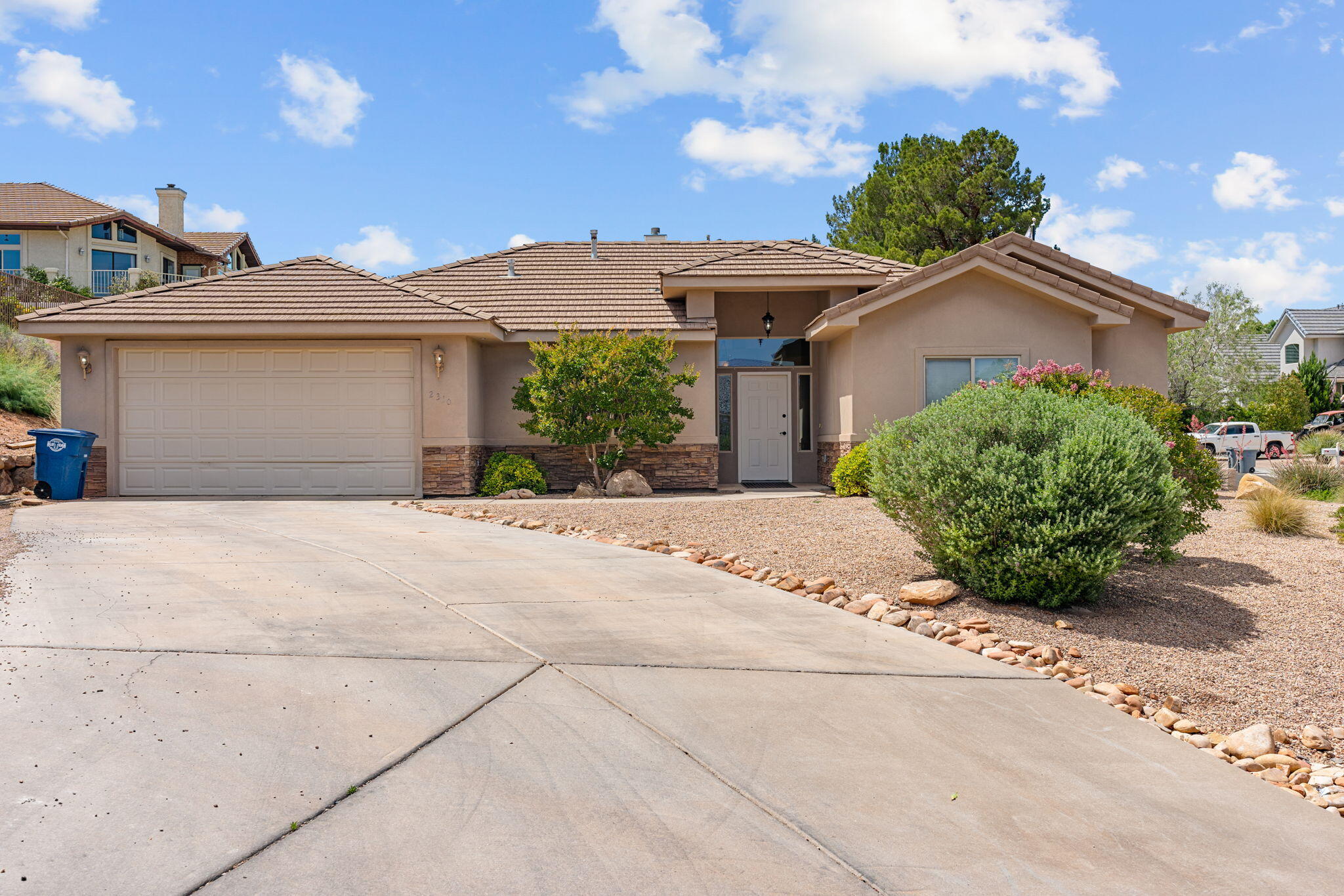 Located in a quiet cul-de-sac within a peaceful community, this move-in ready home features spacious bedrooms, an open living area with abundant natural light, and a functional floor plan designed for comfortable living. Large windows create a bright and airy feel throughout the home, while the backyard offers plenty of space to relax or entertain. Enjoy the freedom of NO HOA along with convenient access to parks, shopping, dining and all that St. George has to offer. See photos for a list of updates and recent improvements that have already been completed.