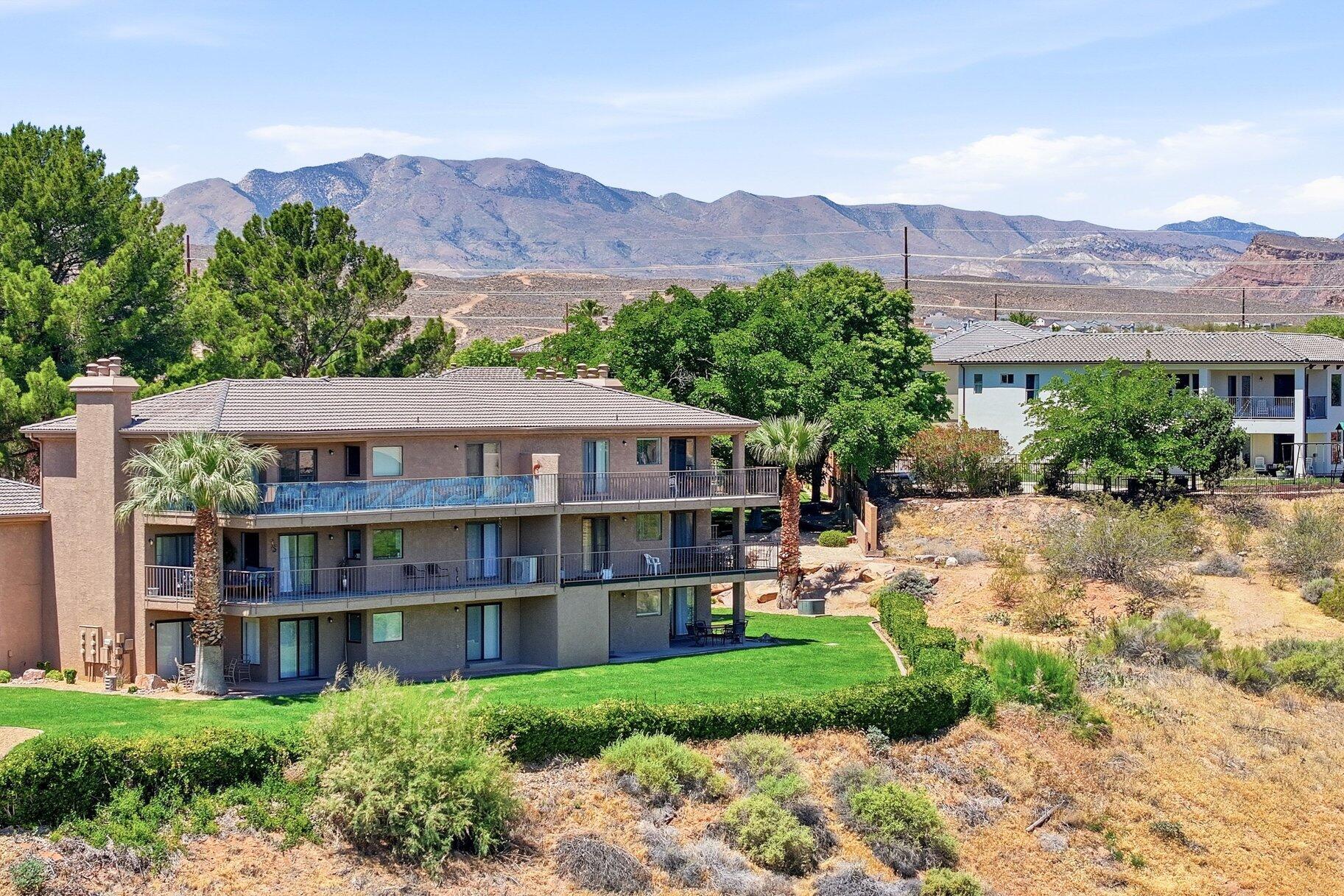 Tucked in the heart of Saint George lies this cute vacation rental investment property with absolutely stunning city and mountain views. This fully upgraded beautiful condo is perfect for someone looking to be close to all of the amenities that our amazing city has to offer. Ready to be used as a primary or 2nd home with the added bonus of being nightly rental zoned. The condo is 1,225 SqFt, 2 bedrooms, 2 bathrooms, and a single enclosed detached garage. Some of the great features include open living room/dining, fireplace, great storage, private entrance, private covered deck. Furniture package available. This is a short walk to the family and adult pool and hot tubs. Sports Village offers tennis, pickleball, and shuffleboard courts. You are also a short ride from the Zen mountain biking trail system, as well as the Saint George paved walking/biking trail systems that offers over 50 miles of connected path.

With 300+ days of sun, there is always something fun to do. The area features internationally recognized mountain biking trails, road cycling, hiking, and world class golf courses. Only a short drive from some of the country's most iconic National parks like Grand Canyon, Zion, & Bryce plus national monuments, national forest, reservoirs, & some of the most breathtaking desert landscapes in the world are just a short drive away.

All information herein is deemed reliable but is not guaranteed. Buyer is responsible to verify all listing information, including square feet/acreage, to buyers' own satisfaction.