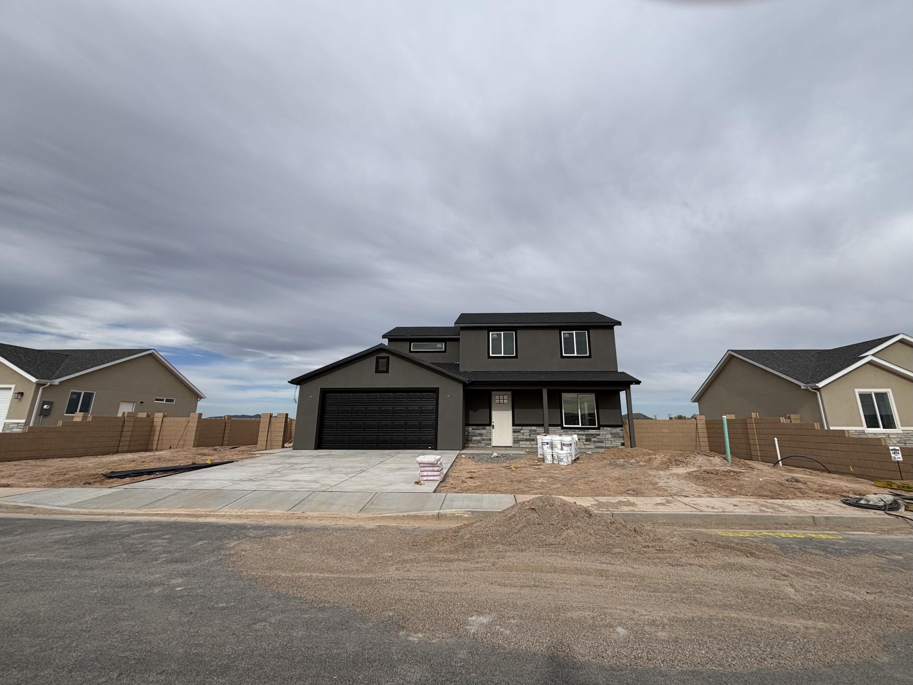 Beautiful new construction single-family home offering 4 bedrooms and 2.5 bathrooms with a functional two-level layout designed for added privacy. The open-concept living and dining area creates a bright, welcoming space perfect for everyday living and entertaining. Enjoy the convenience of a 2-car garage plus side RV parking for extra vehicles and toys. The fully fenced backyard is ideal for pets, play, or relaxing evenings, while front yard landscaping adds instant curb appeal. Located in a growing community with a ''coming soon'' common area, providing additional space to run, play, and gather. A perfect blend of comfort, style, and practicality!