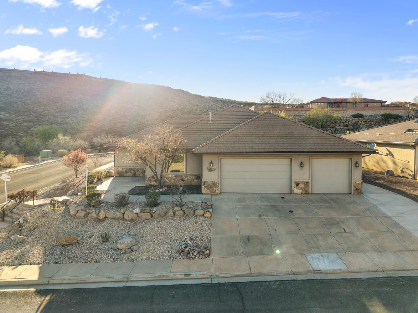 Enjoy privacy and beautiful mountain views in this spacious 3 bed, 3 bath home. The home features a large kitchen with plenty of room for cooking and gathering, along with two separate living areas that provide flexible space for entertaining or relaxing. A dedicated office offers the perfect work-from-home setup.

Step outside to a private backyard designed for outdoor living, complete with patio misters, a garden area, and mature fruit trees including apple and plum plus a pomegranate bush. The generous lot offers plenty of room to add a pool and create your own backyard oasis!

A scenic trail runs just behind the home, ideal for walking and enjoying the surrounding nature, and a nearby playground adds convenience for recreation. If space and privacy is what you're looking for, this could be the perfect home for you!