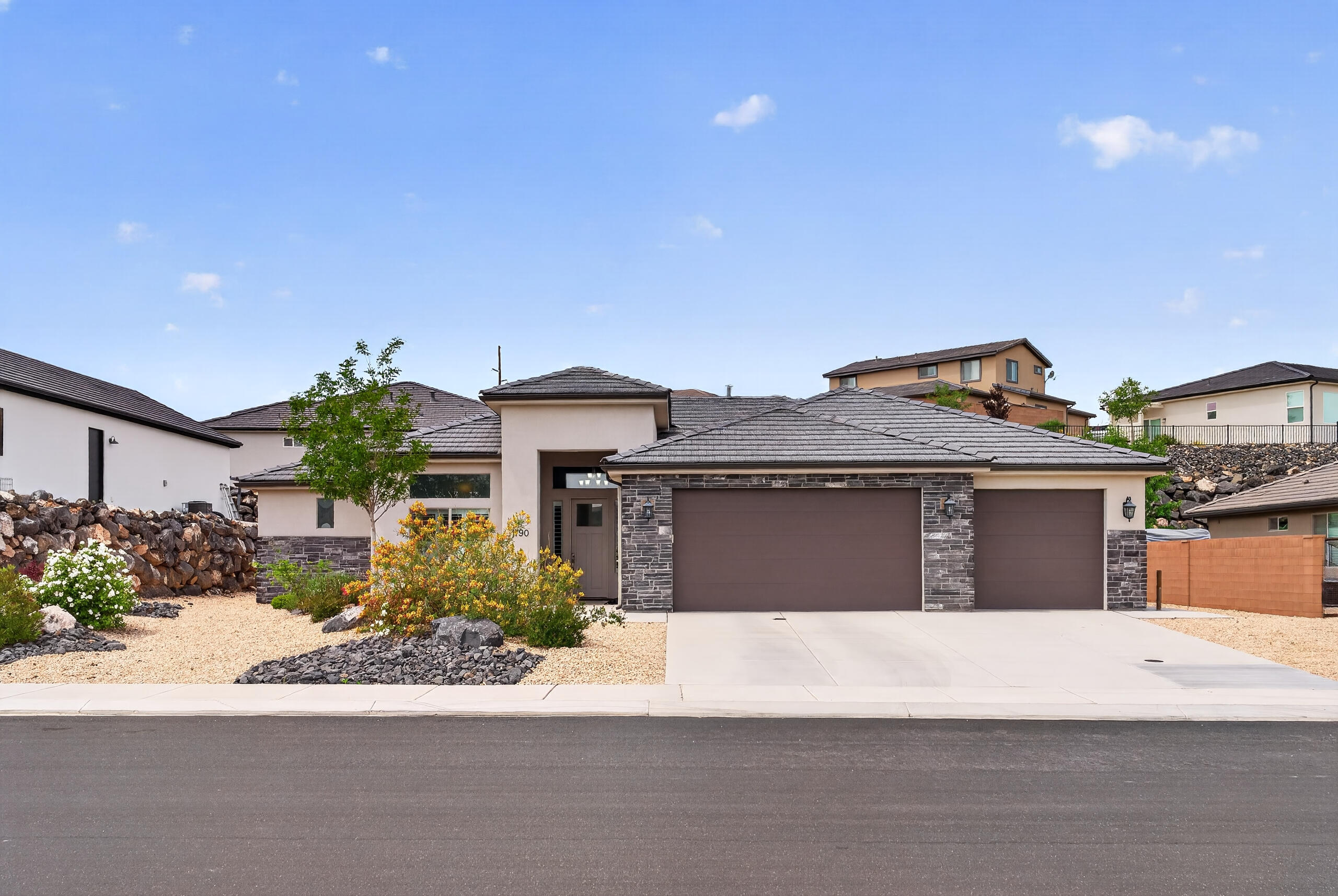 Clean & Move in Ready! This gently lived in home in the Firerock Subdivsion has had one owner who has maintained it meticulously.  Zeroscape landscaping front & back for easy maintenance. The front of the home overlooks trees & distant Mountains giving a peaceful & private feel. Window treatments, full landscaping, spacious living areas - this home has everything you're looking for!