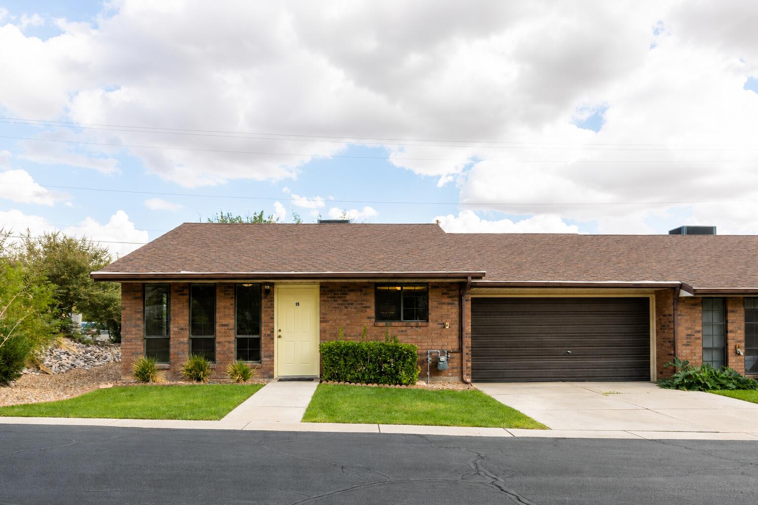 Rent $1650
Security Deposit $1650 ($350 non-refundable)
Application Fee $65 per adult
1 year lease 
Pet permitted, but limited to one dog under 25 lbs. Pet rent is an additional $50/month plus extra $500 pet security deposit.
No smoking, vaping, or illegal drugs allowed anywhere on the property
W/D hookups (electric) 
Lease initiation fee $100
Rental is available on 6/26/26

Rent includes HOA fee. HOA includes water bill and front yard maintenance. Tenant to pay electric, gas, sewer, garbage and internet. 

Enjoy downtown St. George living in this clean and well-maintained townhome, ideally located near shopping, dining, parks, and Utah Tech University. The home features updated LVP flooring, abundant natural light, a functional single-level layout, and a spacious kitchen with ample cabinet space. The third bedroom is accessed through the second bedroom making it ideal for a home office, nursery or flex space. 
Additional highlights include a two-car garage with a storage room and a private backyard patio with easy-care landscaping.
 
Apply online at equitypmusa.com

Equity Real Estate is committed to equal housing opportunity. The tenant is advised to request a Rental Price Disclosure or Good Faith Estimate to review all charges associated with the lease.