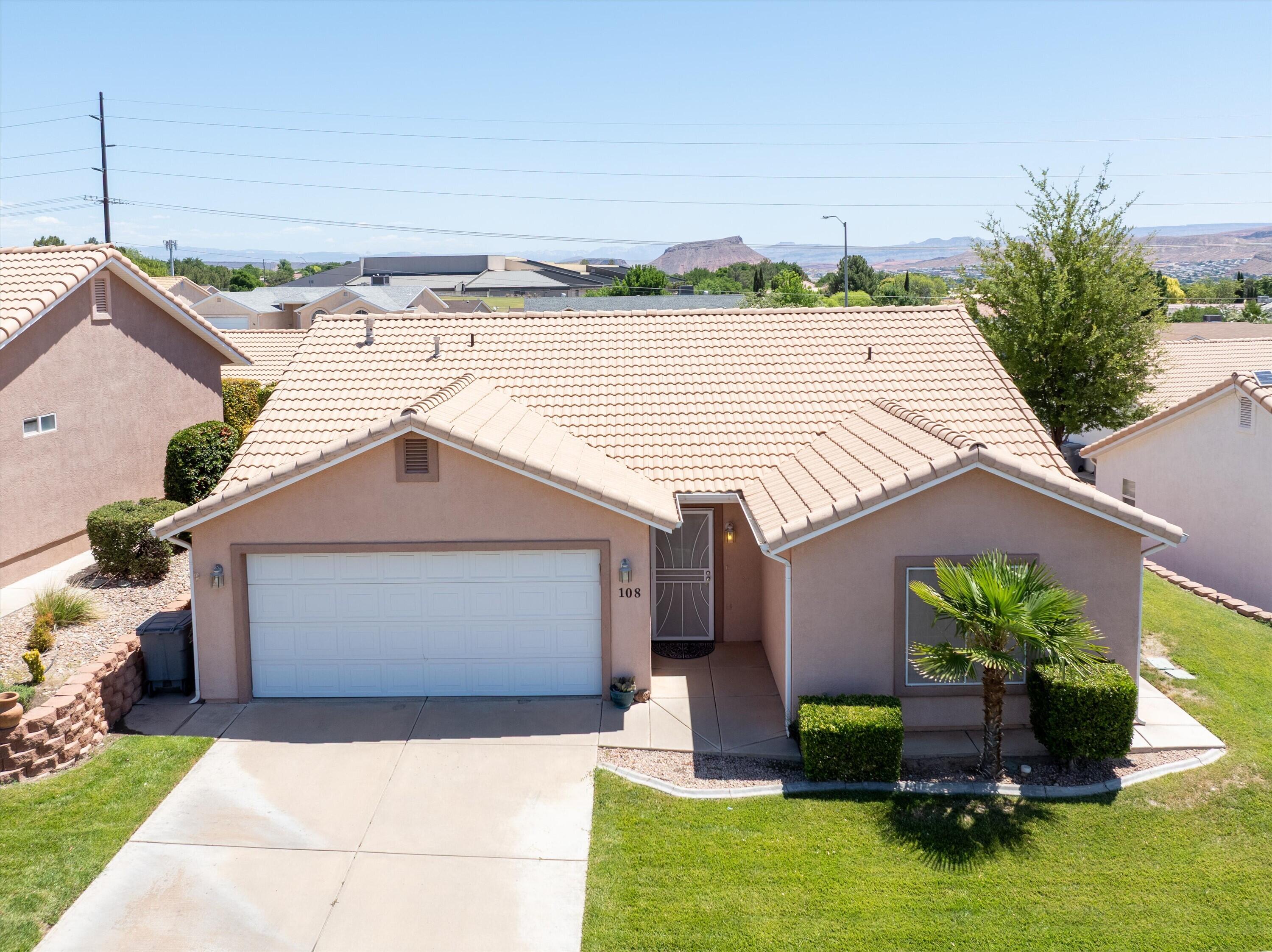 Welcome to easy living in the highly sought after Santa Fe at Red Cliffs 55+ Community!  This charming 2 bed 2 bath home offers a desirable split floor plan, vaulted ceilings with an open concept layout and private outdoor patio.
Ideally located in St. George, this home offers convenient access to shopping, dining, and medical facilities, including the hospital.  Residents of this popular active adult community enjoy HOA amenities, including a clubhouse, fitness center, indoor pool, and jacuzzi.