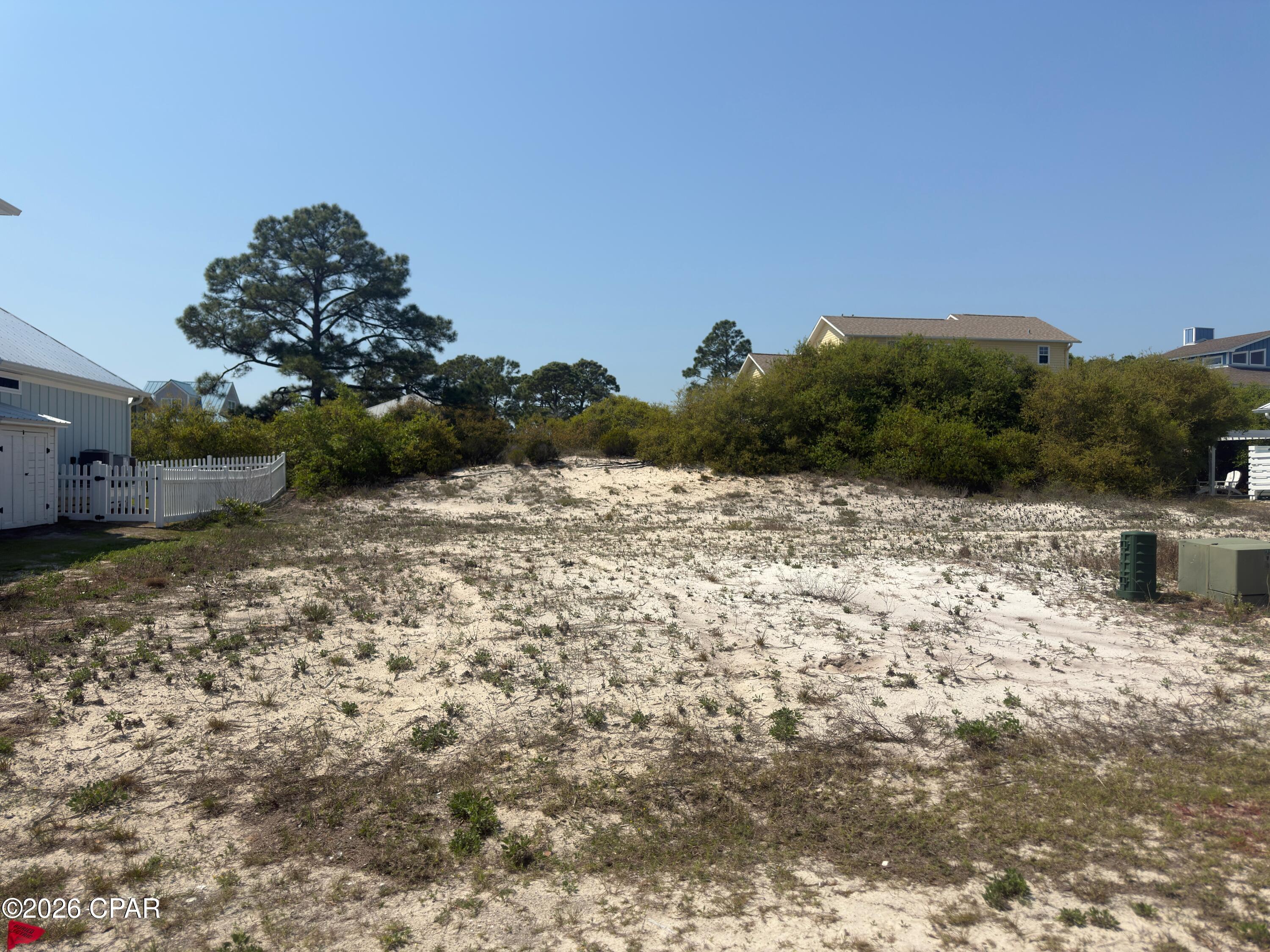 Great building lot with gulf views in the gated and established beach community of Villa Del Sol. Villa Del Sol is a bustling beach front master planned subdivision with dedicated beach and bay access, community pool, TWO pickleball courts, gated entry, brick paver streets with ribbon curbing, reasonable restrictions and association fees, and much more. Villa Del Sol is located at the beginning of Cape San Blas near Salinas Park (driving access point) and only 10 minutes to Port St Joe and 20 minutes to Apalachicola.